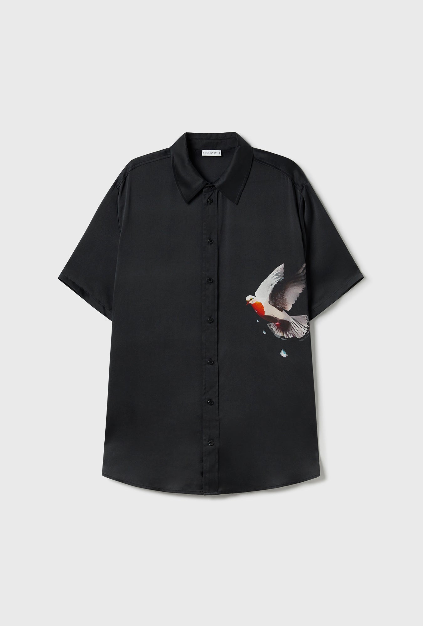 Chemise Coupe Droite Manches Courtes Pigeon Sanglant