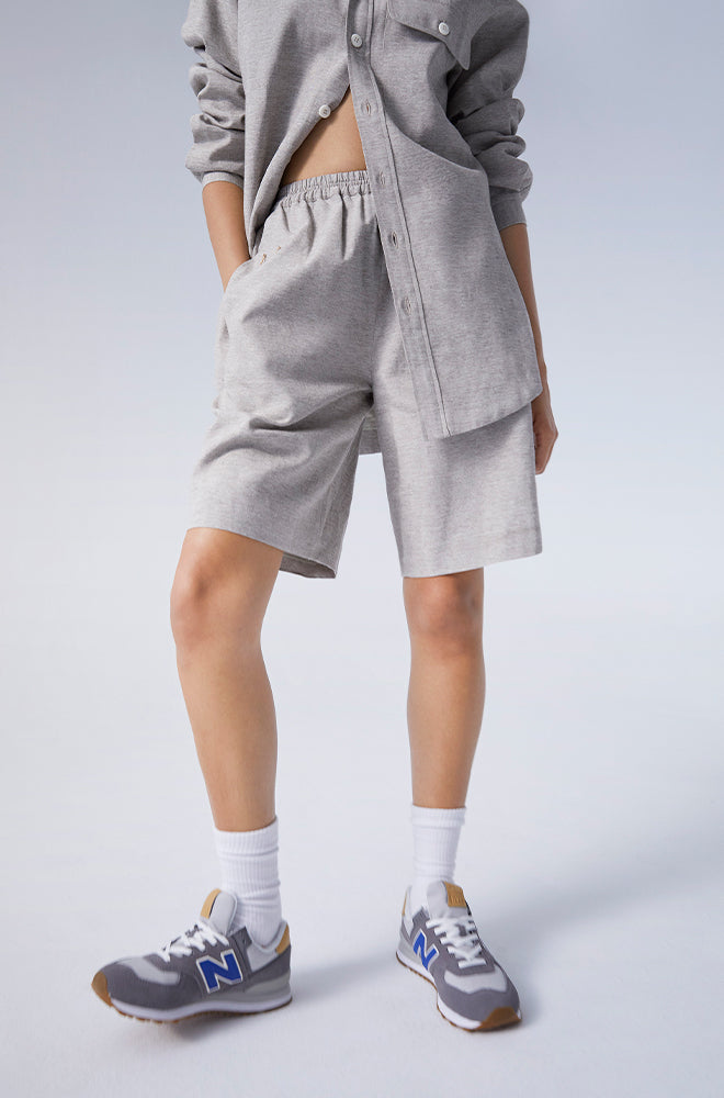 Yak Blend Basketball Shorts Grey Marle