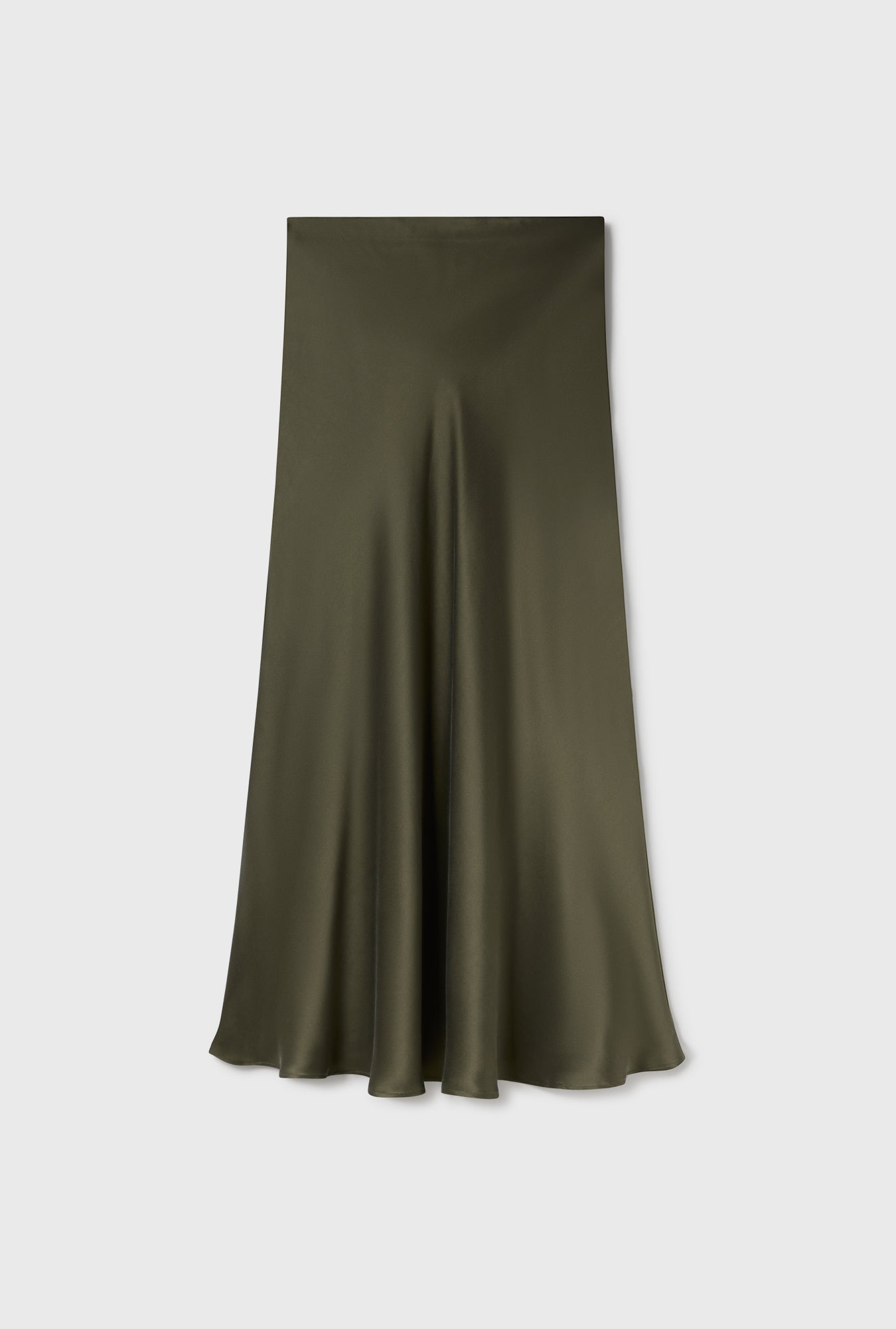Long Bias Cut Skirt Pine