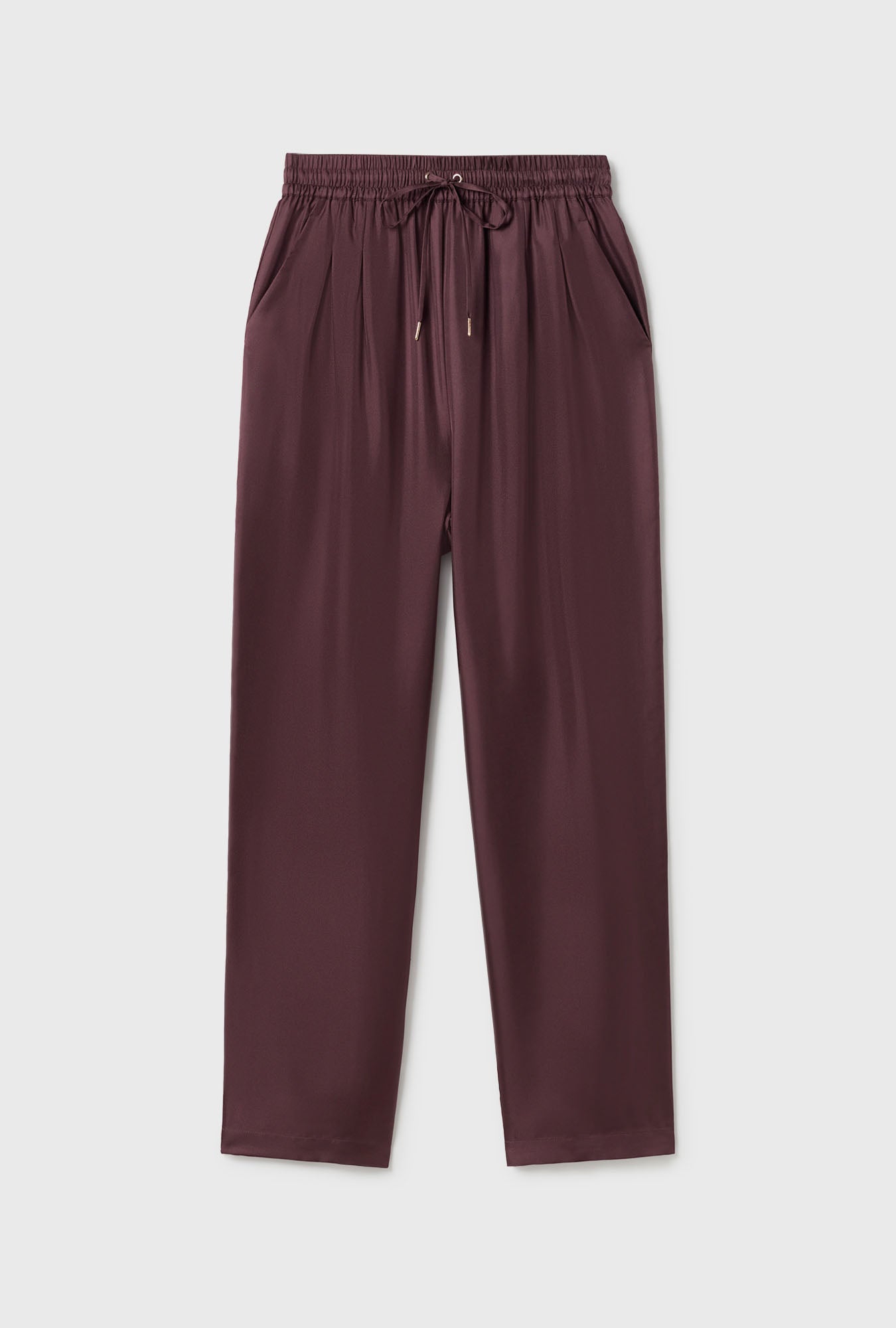 Pantalon ample en sergé Cacao