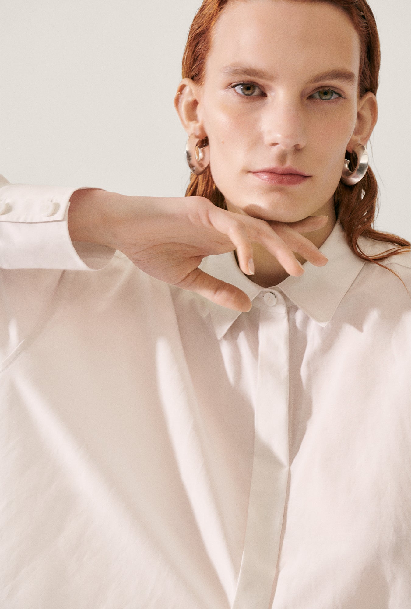 CHEMISE DU MATIN EN COTON ET SOIE DUST