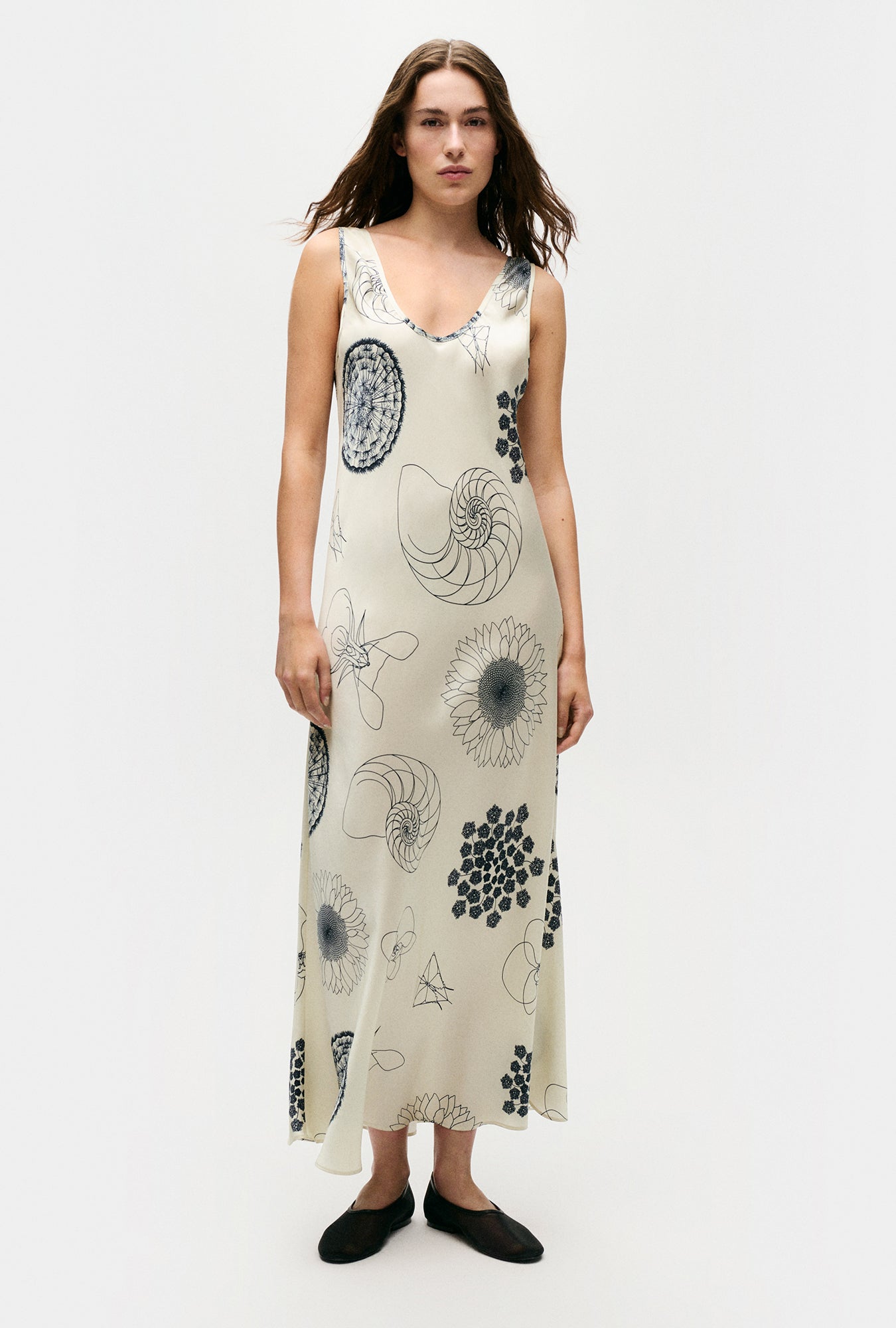 Robe Col Rond Fibonacci Blanc Cassé