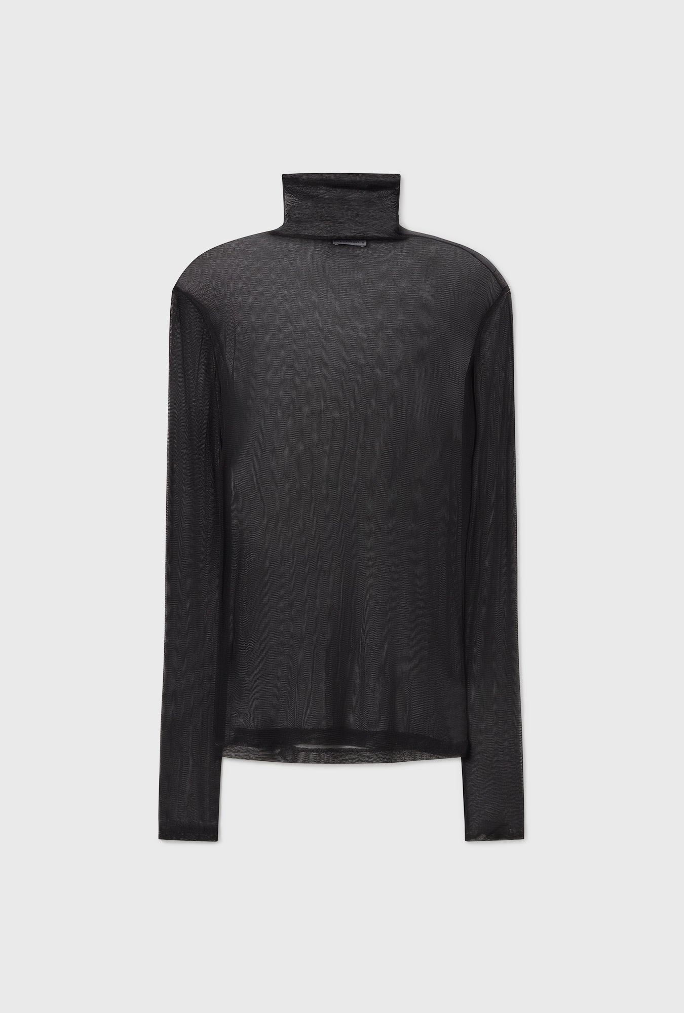 Col roulé en maille noir