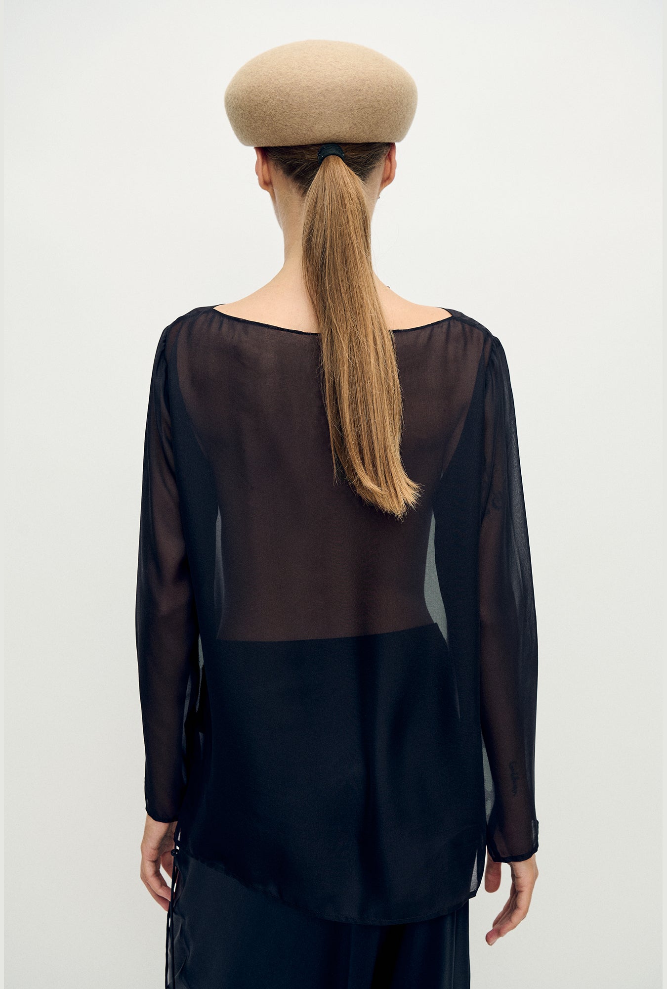 Chiffon Audrey Top Black