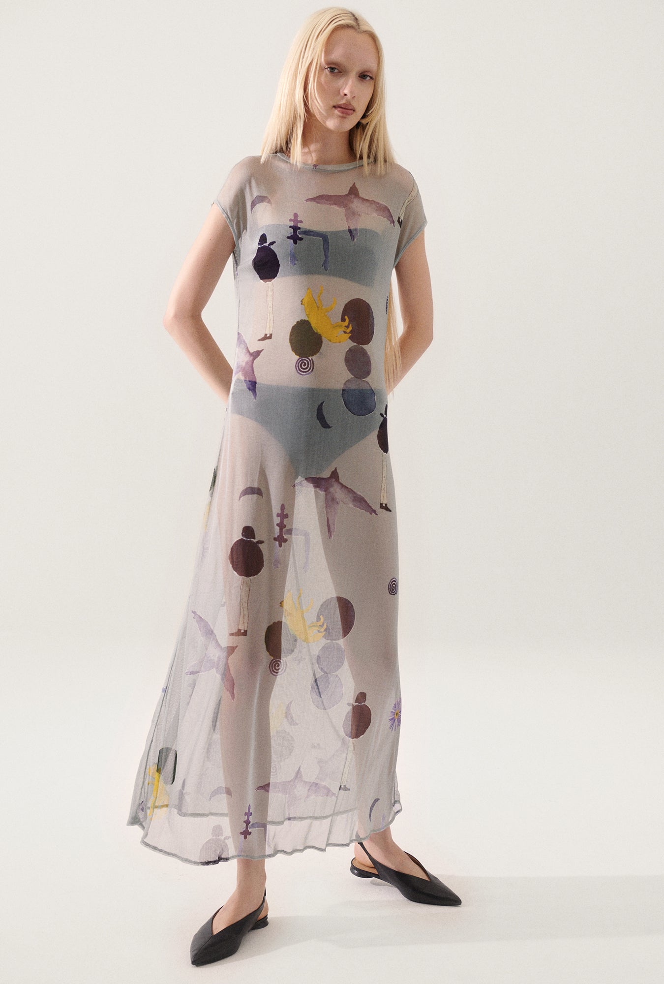 Protection de robe en maille de soie