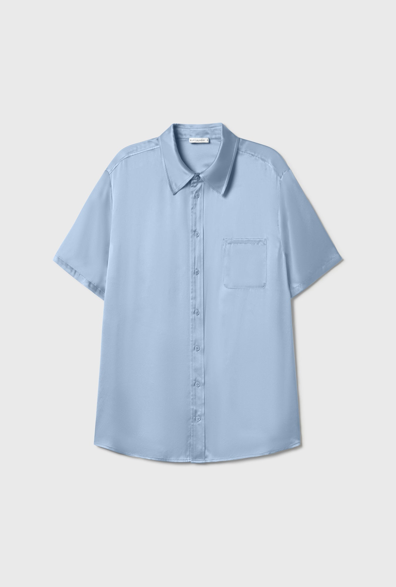 Chemise petit ami à manches courtes bleuet