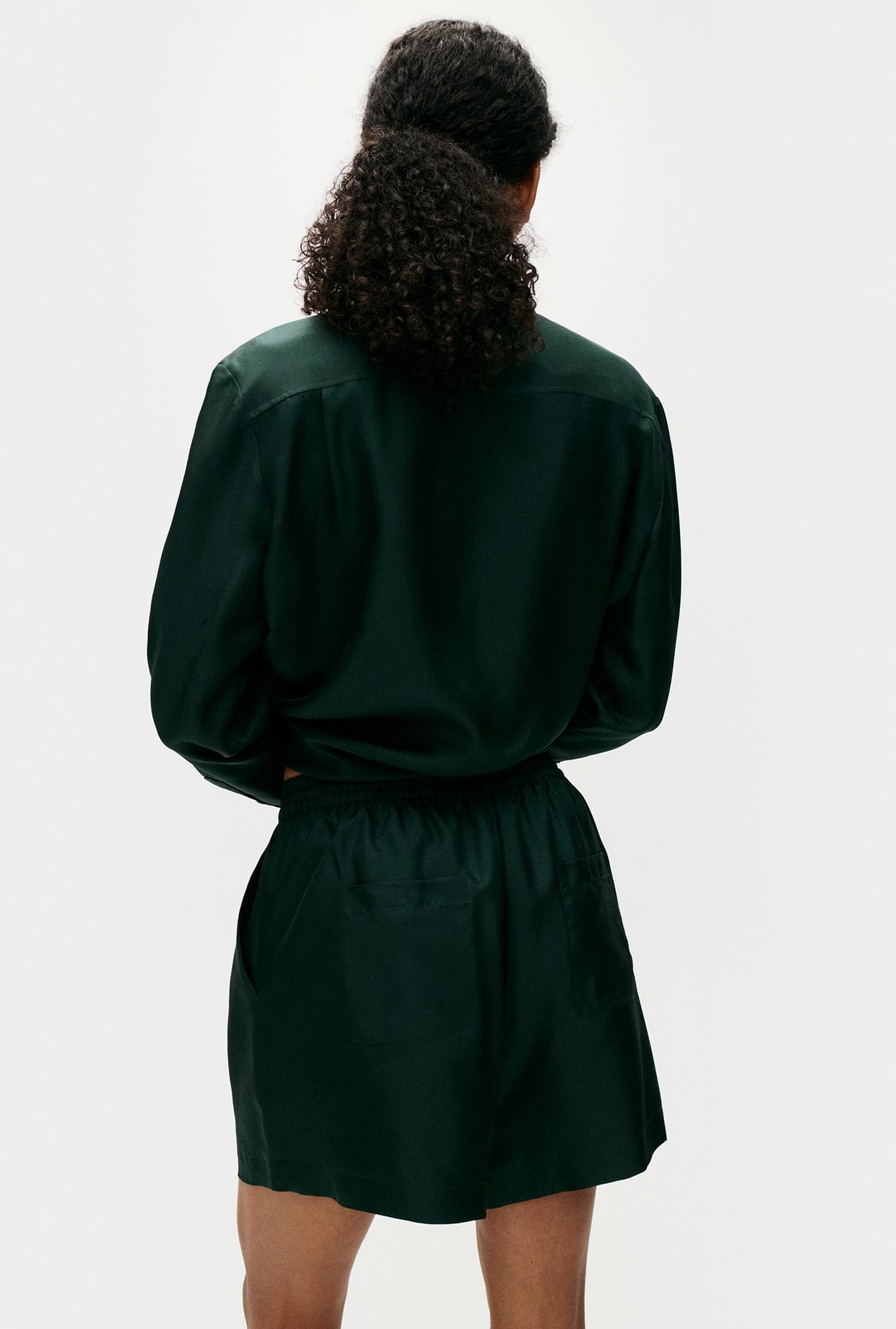 Twill Slouch Shorts Scarab