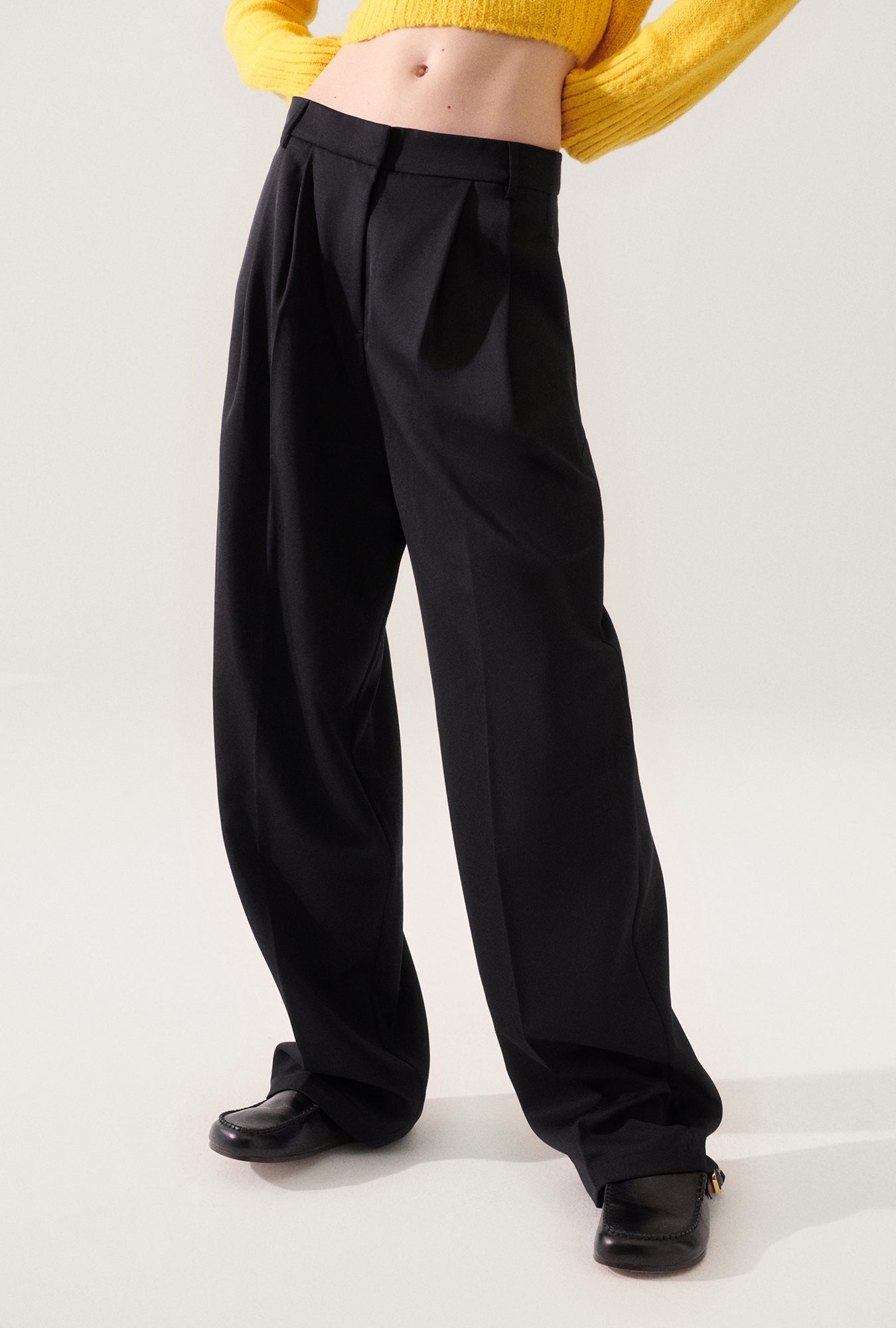 Pantalon en laine noir