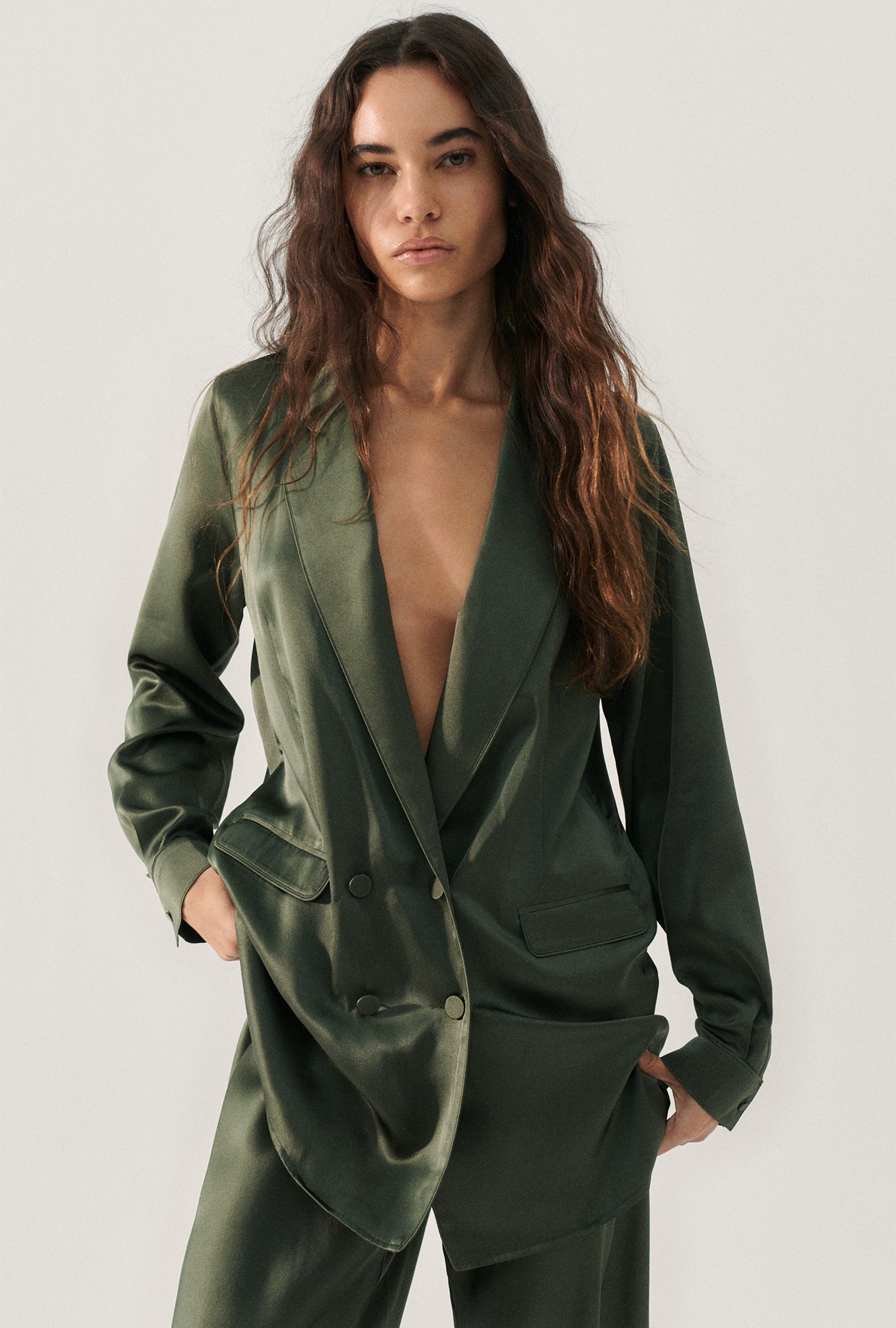 Blazer décontracté couleur thym