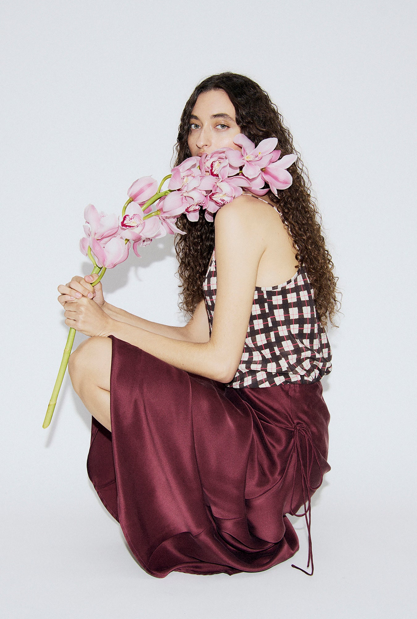 CDC Bias Cut Cami Luna Gingham