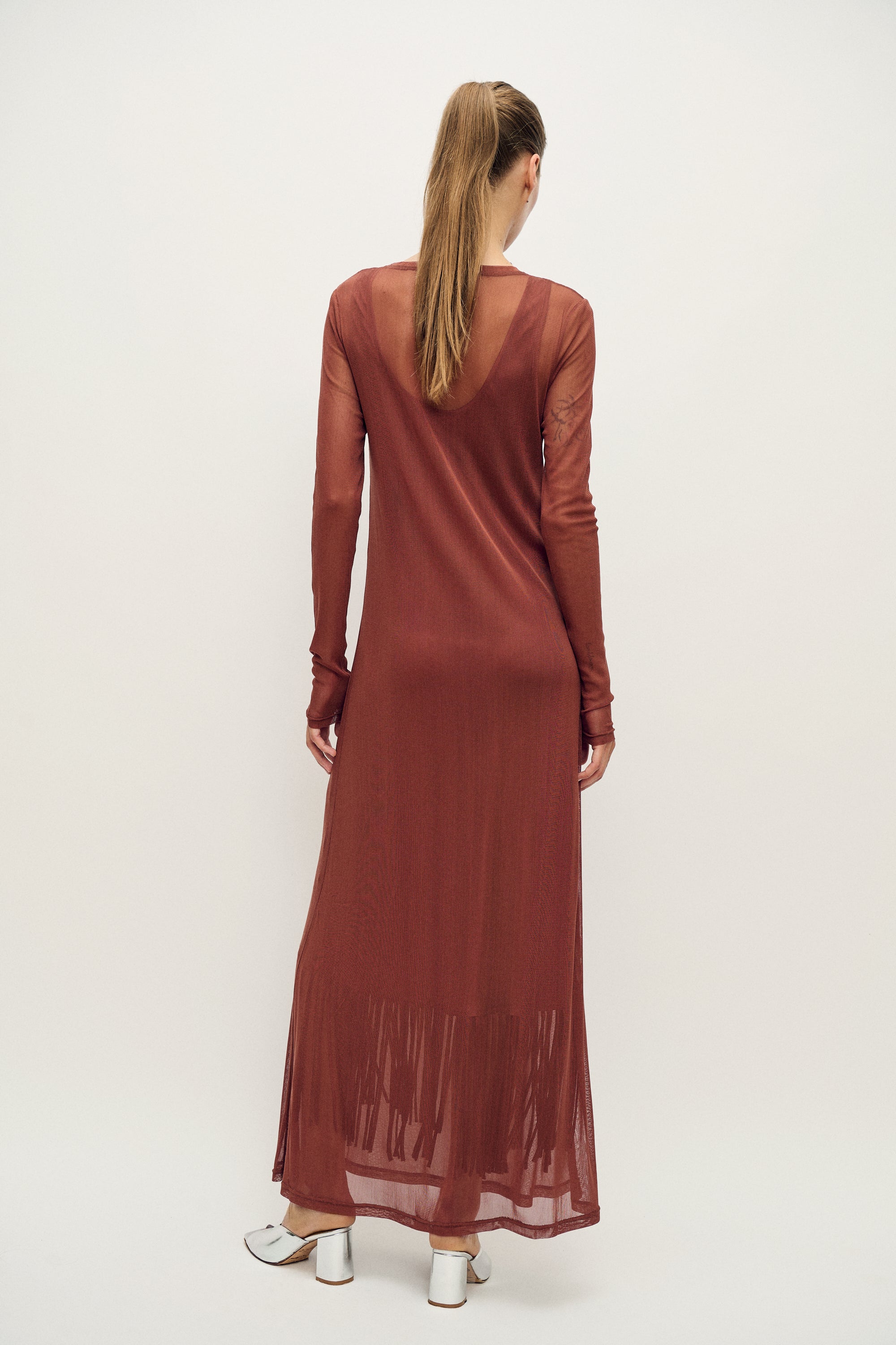 Robe longue en maille à manches longues Canyon