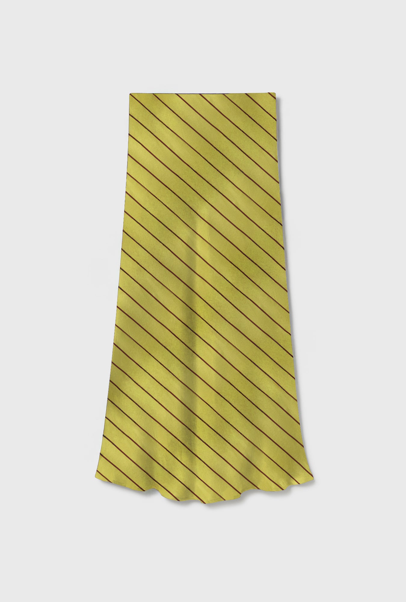 Long Bias Cut Skirt Cactus Stripe