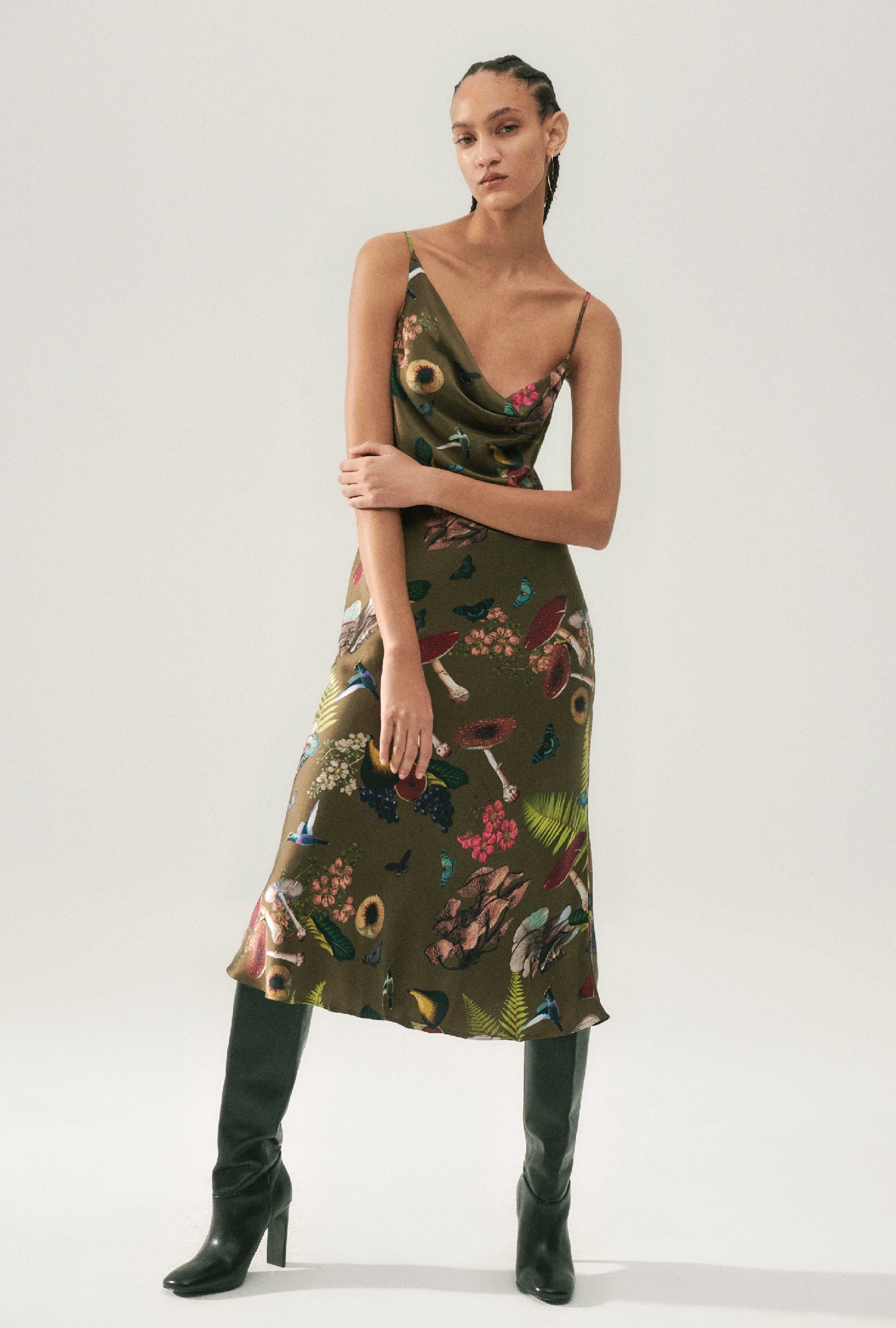 Carrie Dress Magic Mushroom Dark Earth