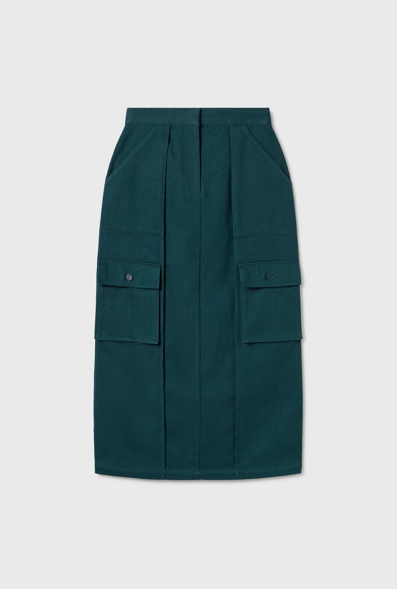 Jupe Cargo en Toile Bleu Sarcelle