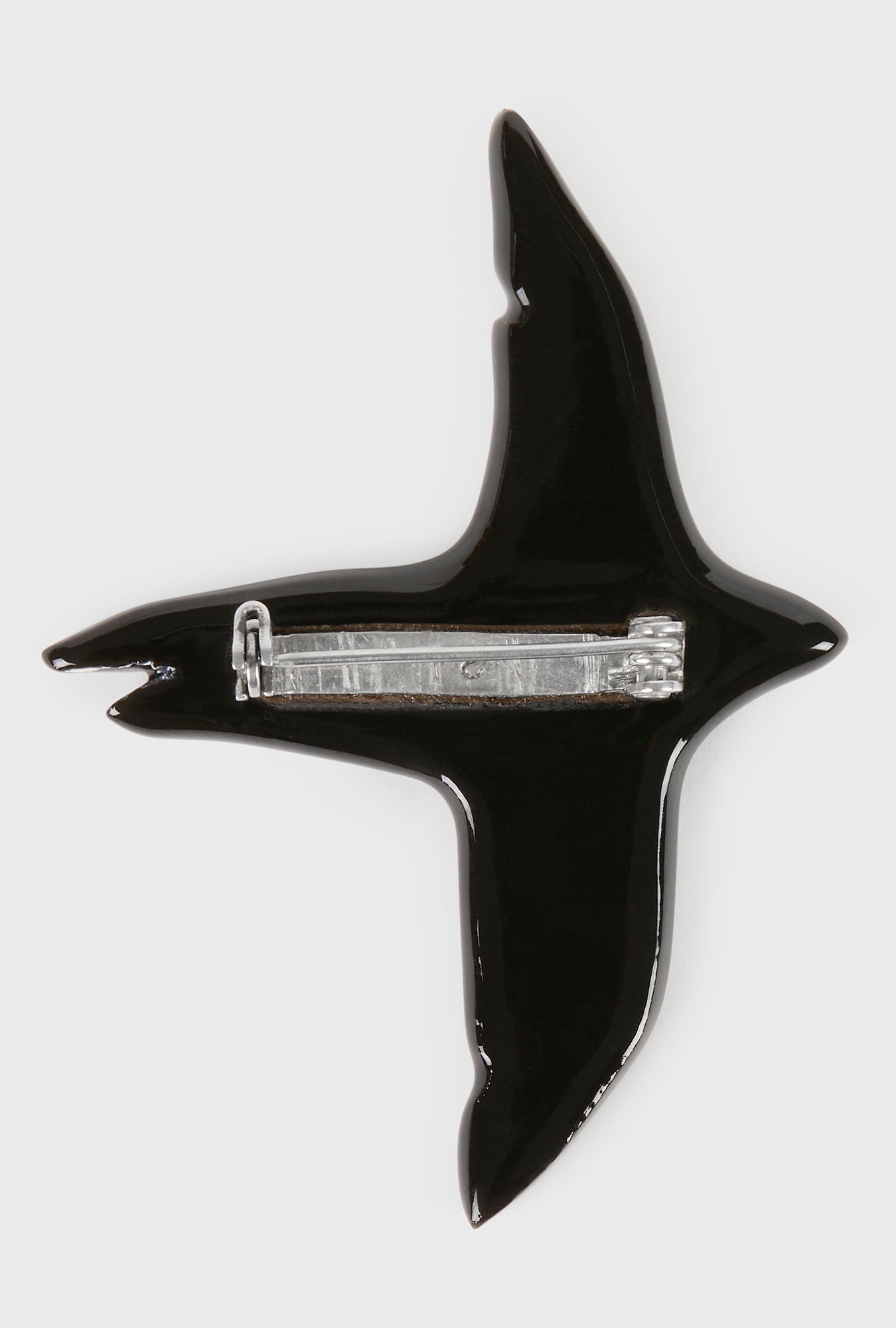 Broche corbeau noire