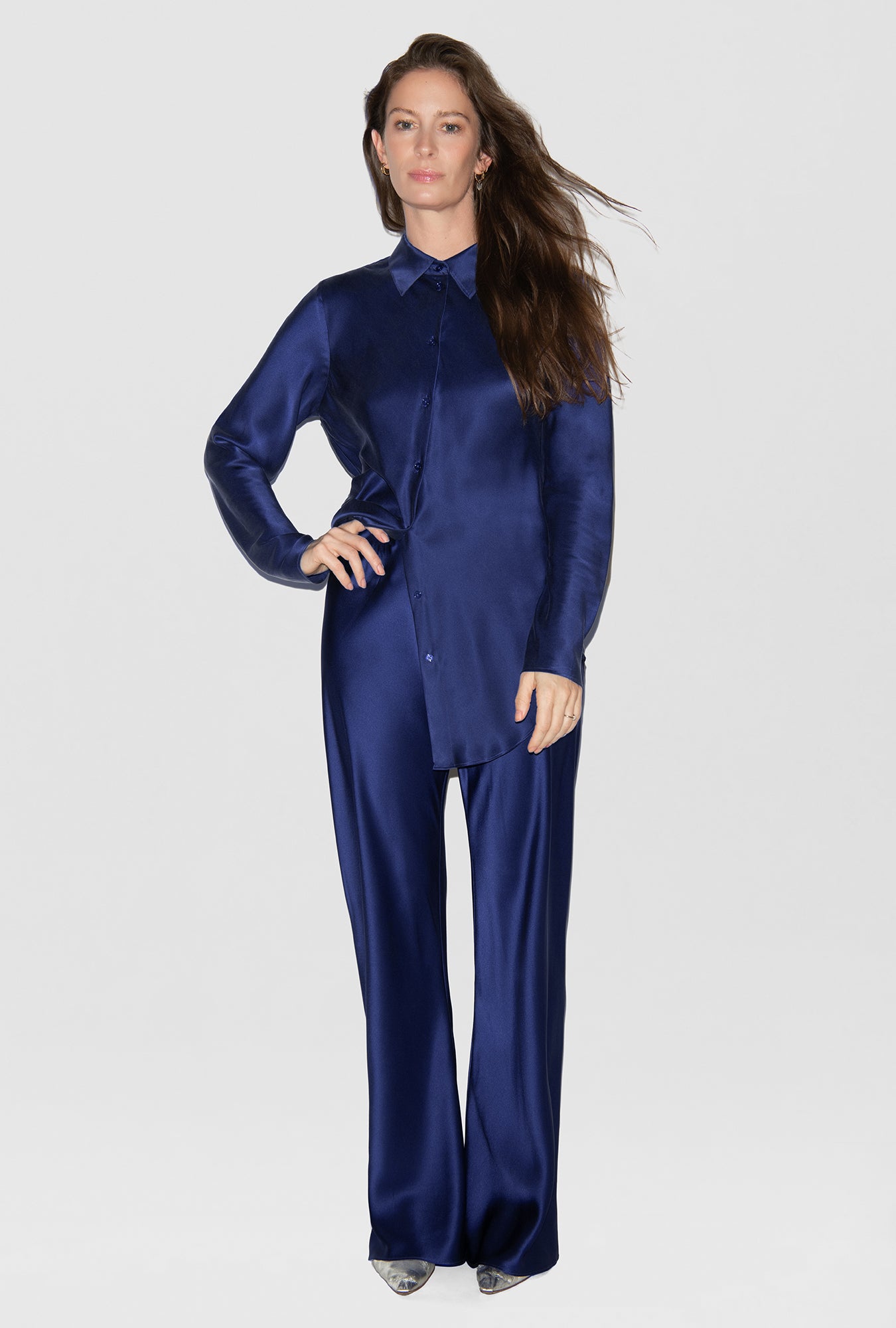 Pantalon coupe en biais Violette Pluie