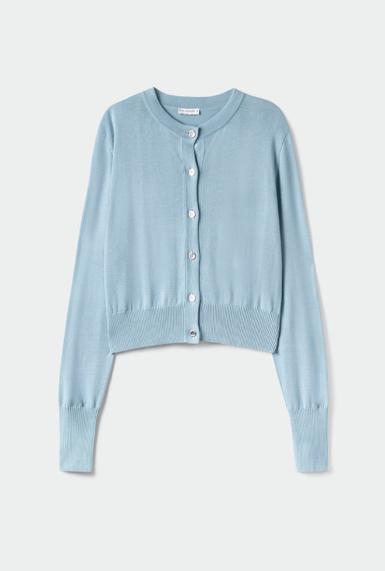 Cardigan court bleu ciel