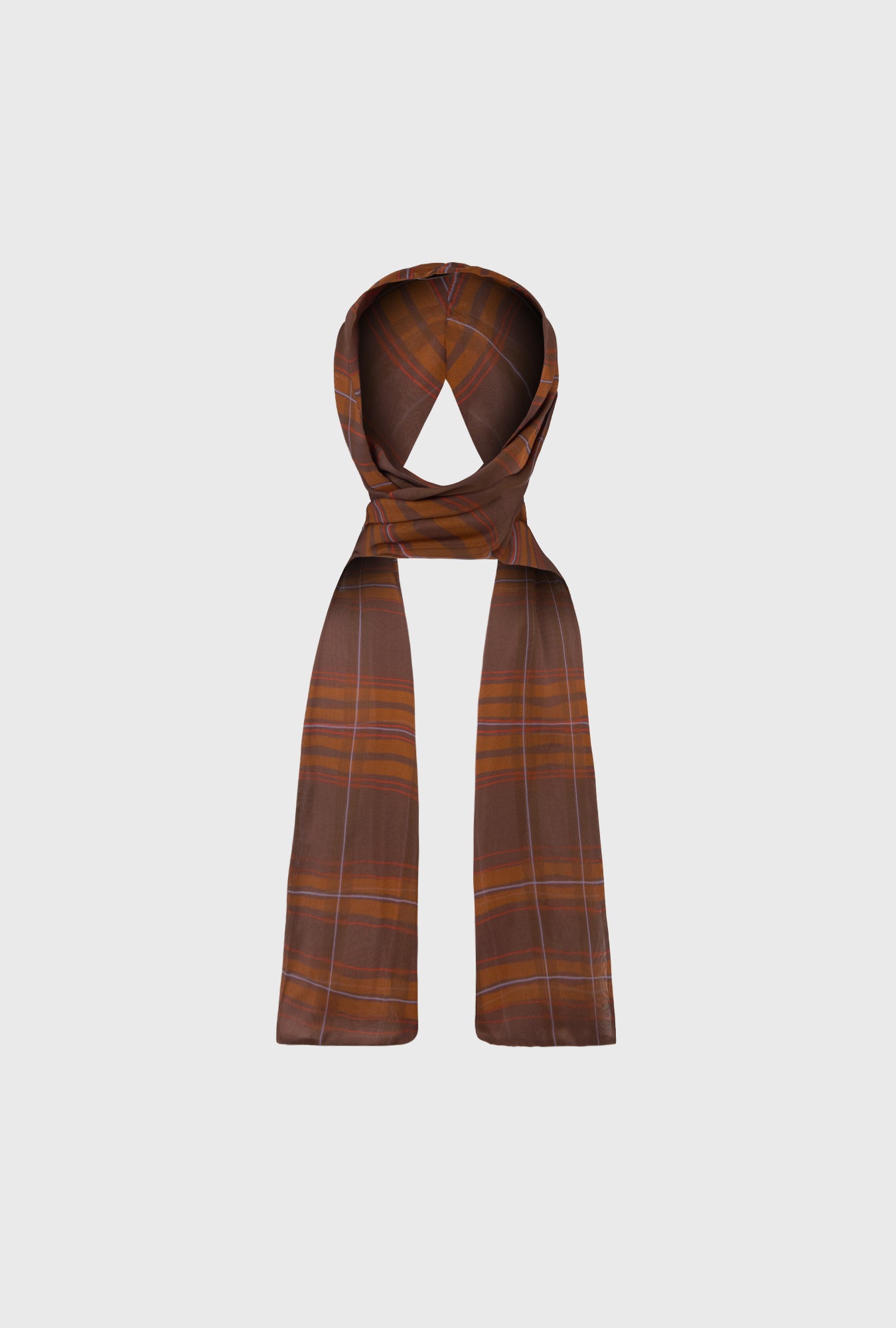 Foulard Hollywood en Mousseline à Carreaux Racine