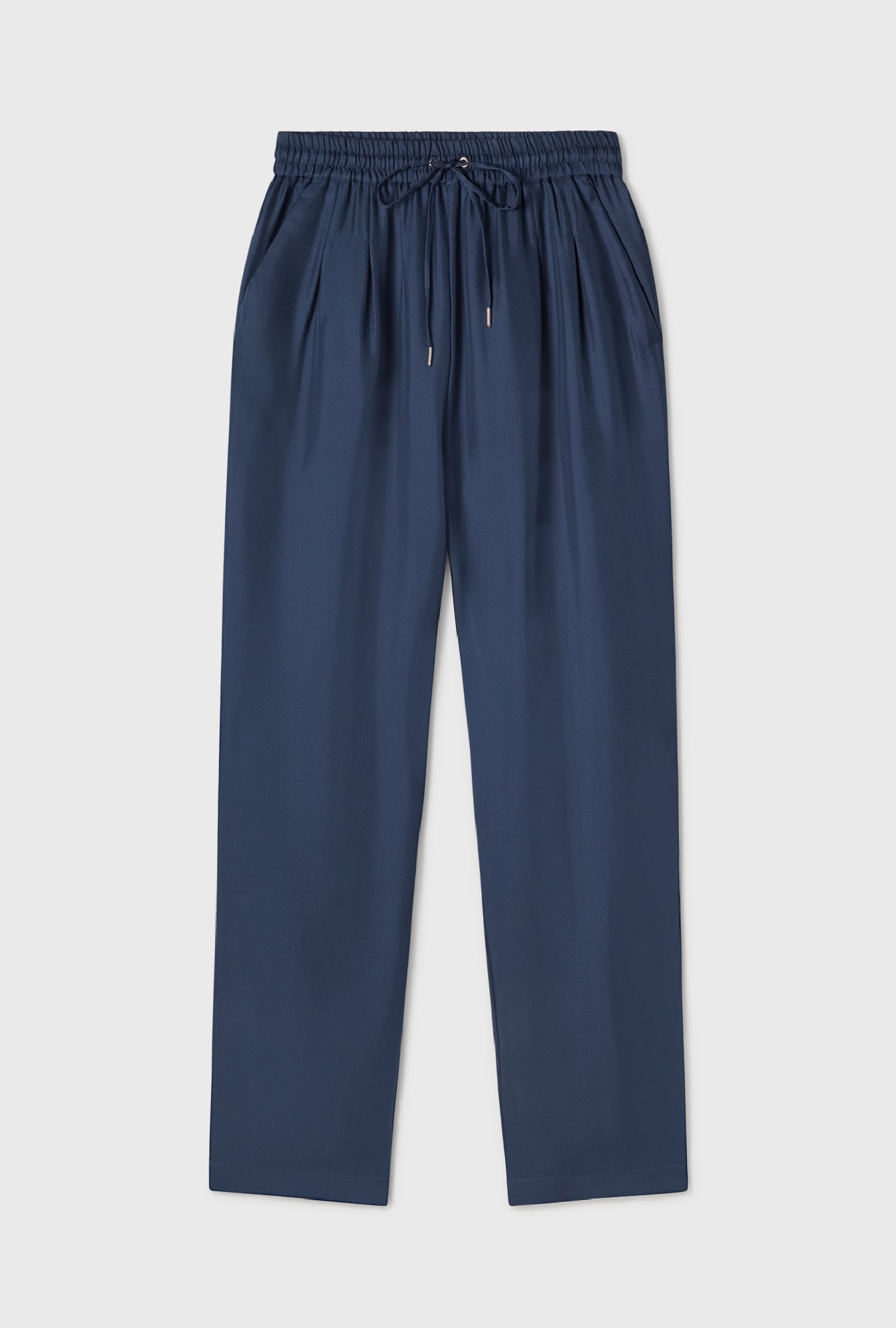 Pantalon ample en sergé minuit