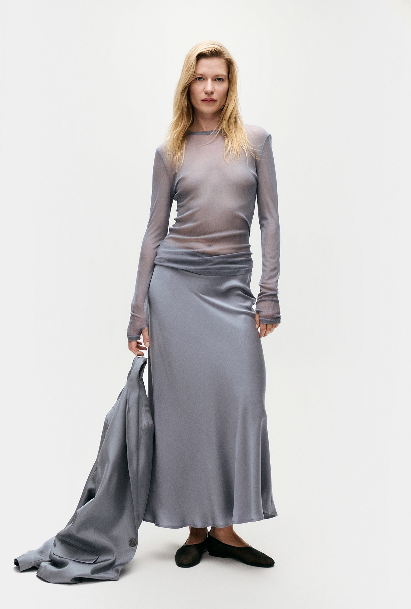 Mesh Long Sleeve Top Storm