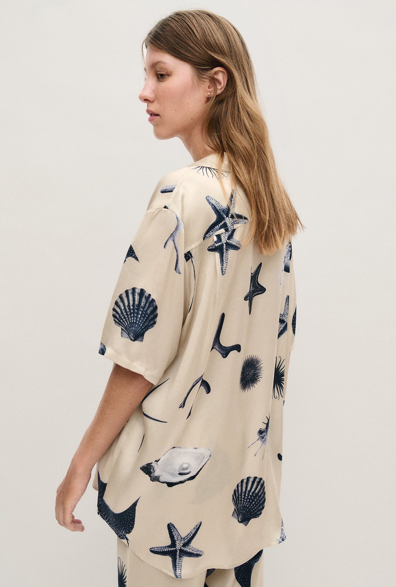 Chemise Boyfriend Manches Courtes Coquillages