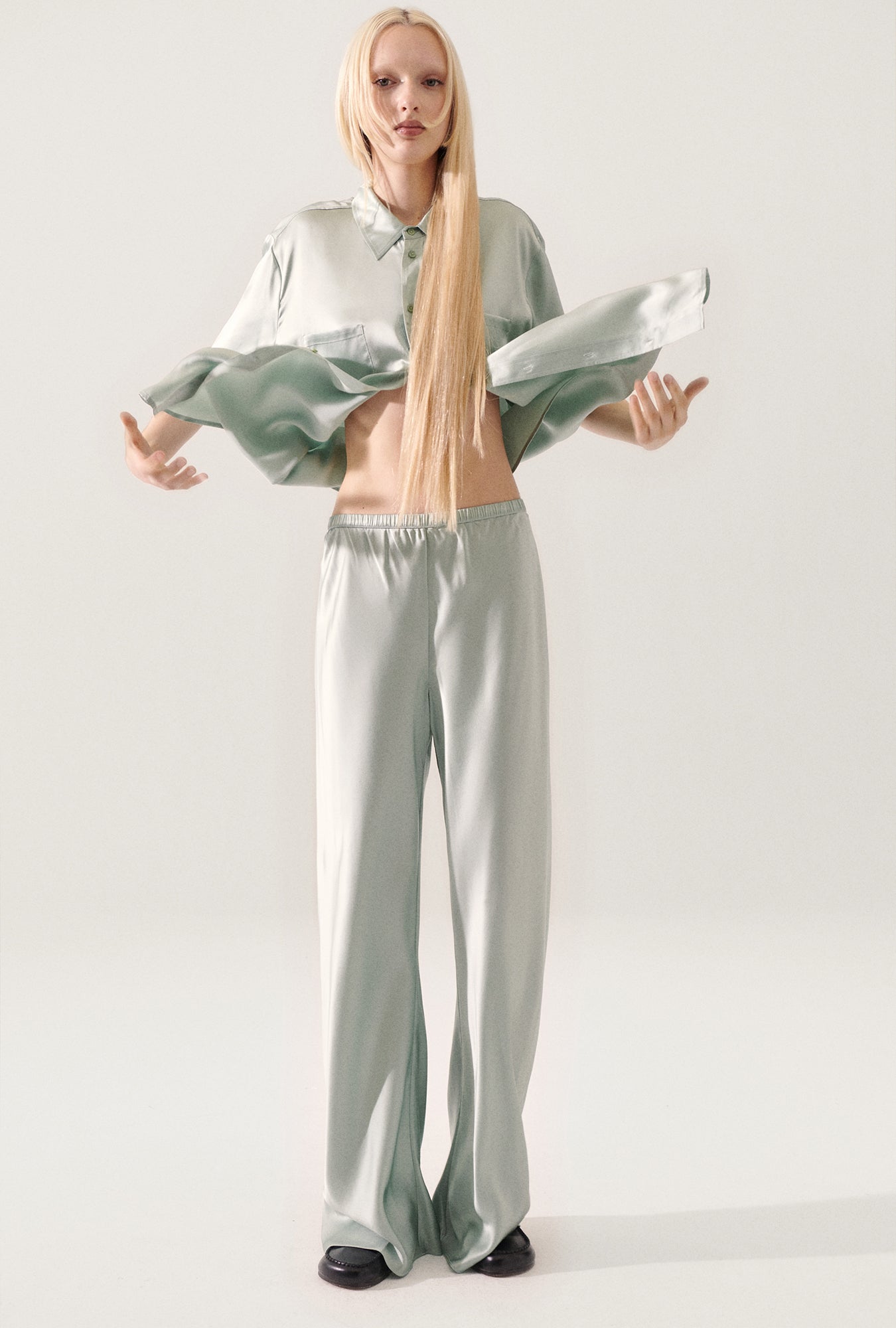 Pantalon coupe biais Albâtre