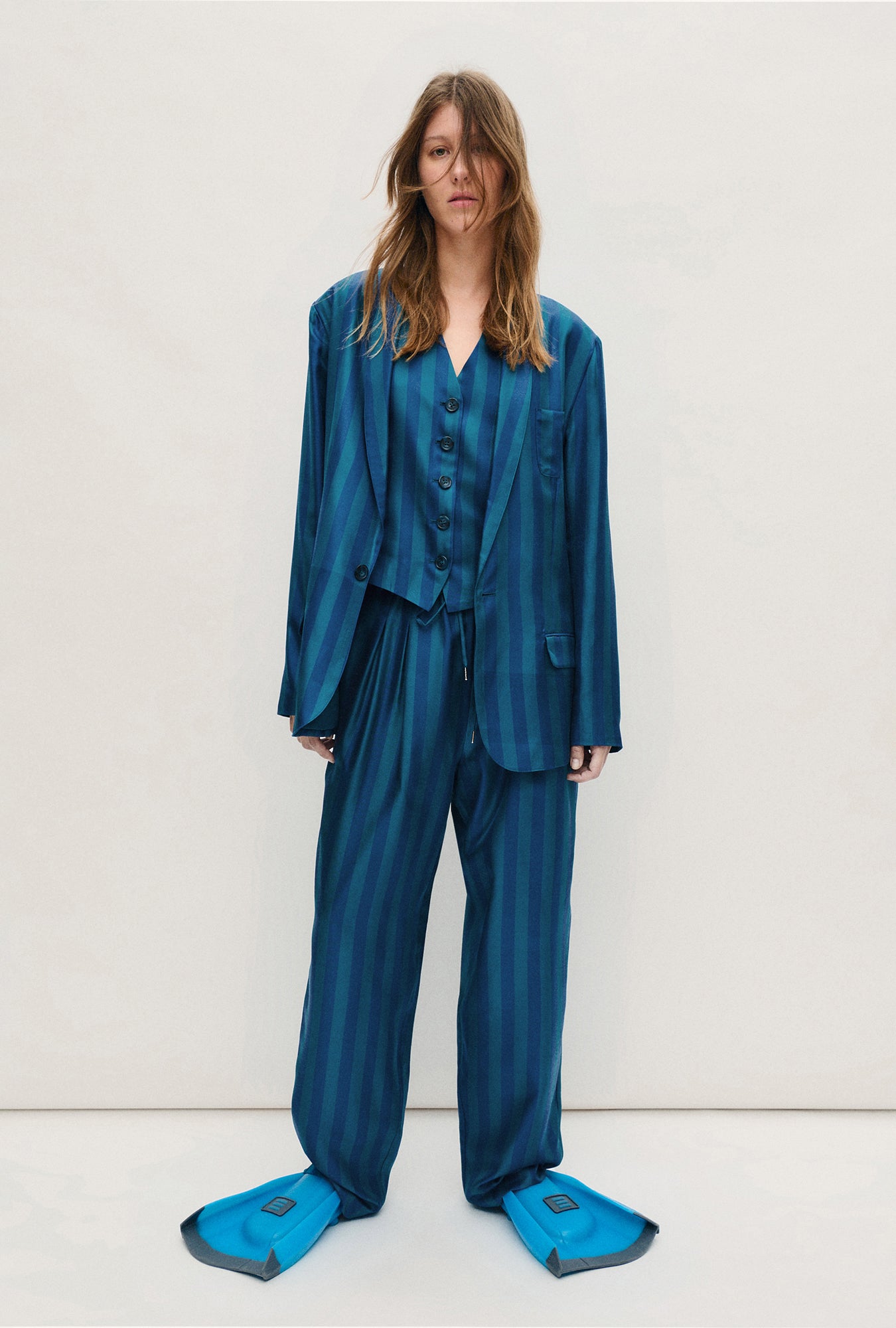 Gilet en sergé Bleu Abysse