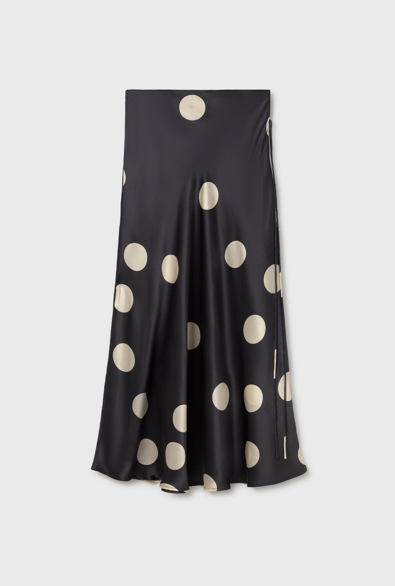 Long Bias Cut Skirt Large Polka Dot