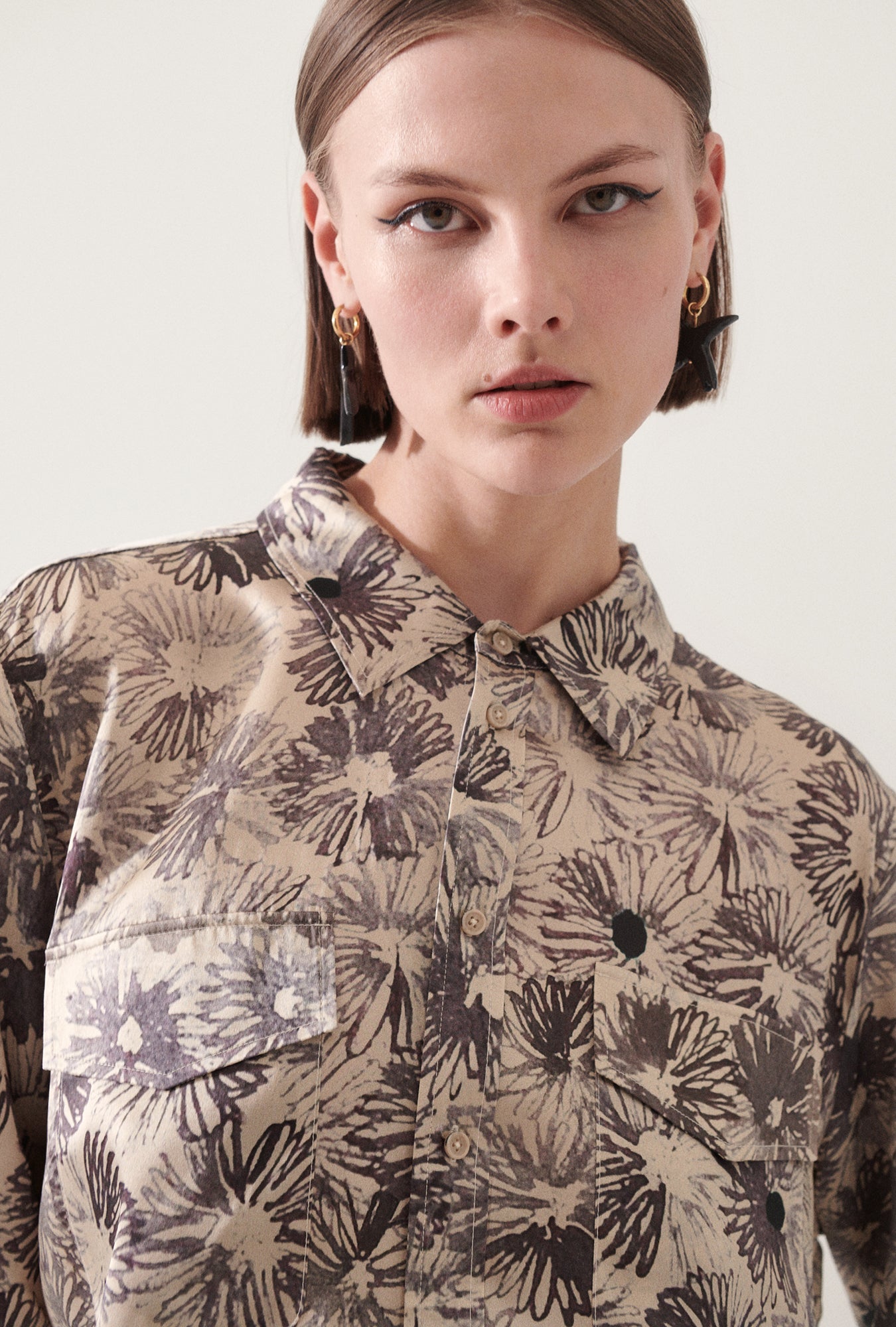 Chemise Boyfriend imprimé floral Aster