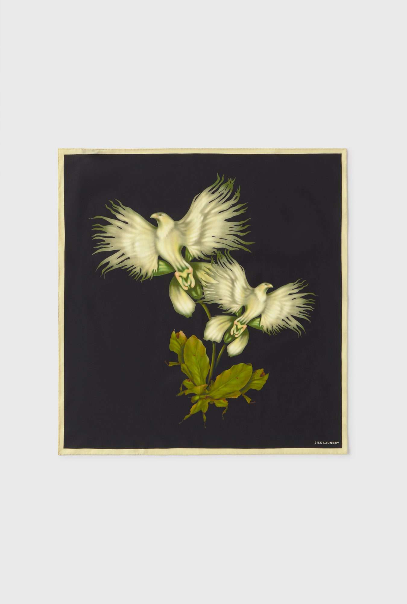 Foulard Coton Soie Aigrette
