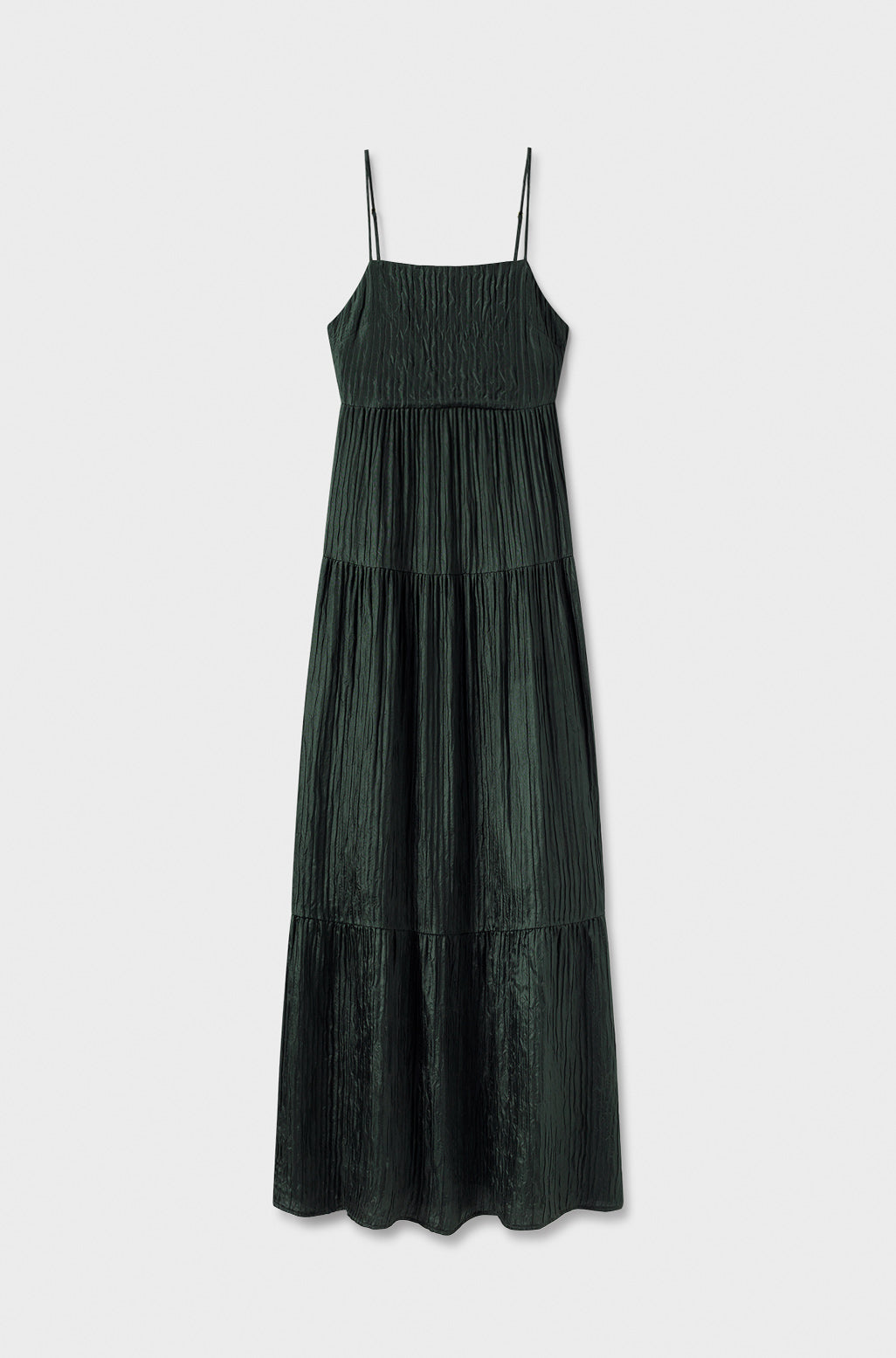 Robe évasée froissée cèdre