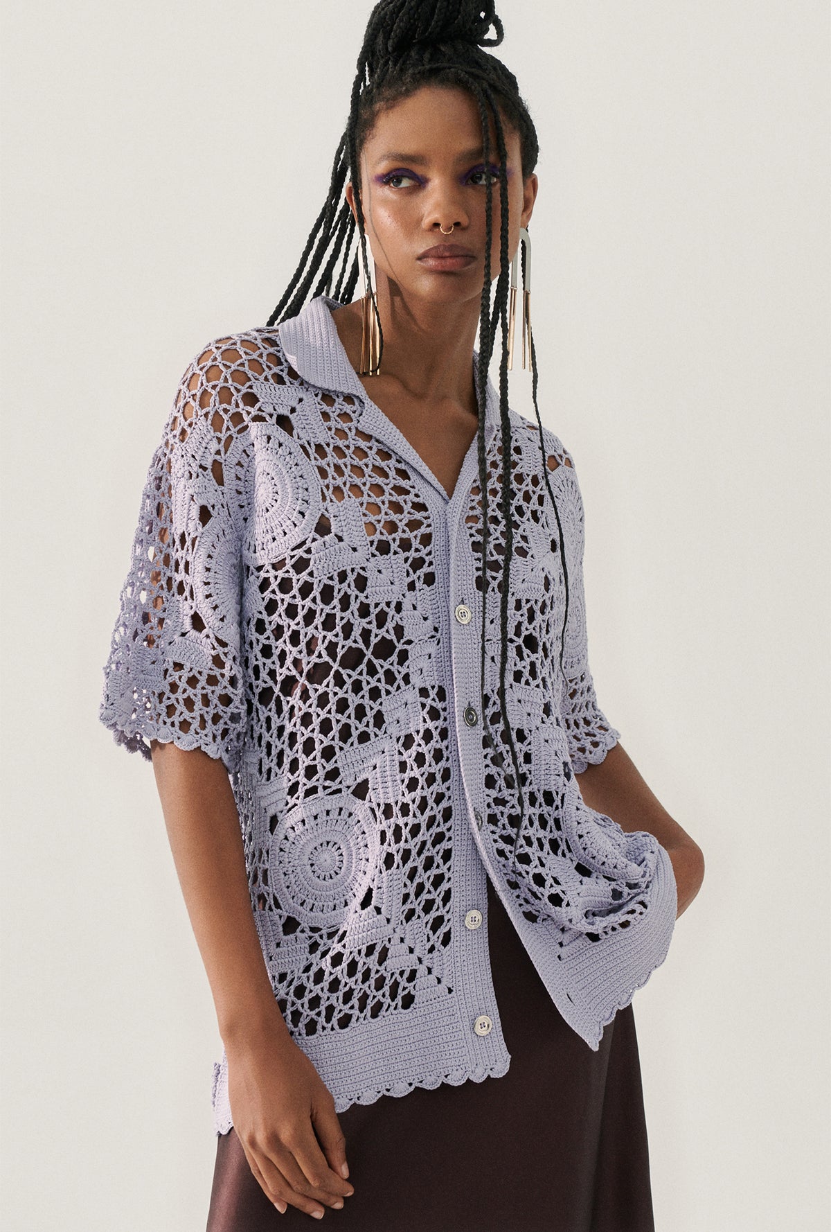 Chemise crochet Lavande Papi
