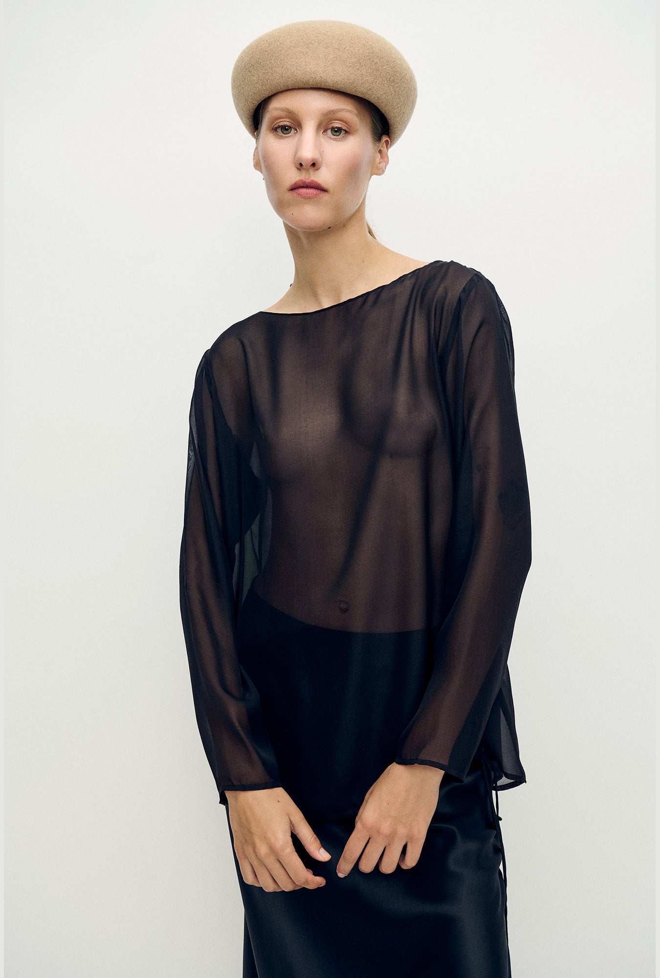 Haut Chiffon Audrey Noir