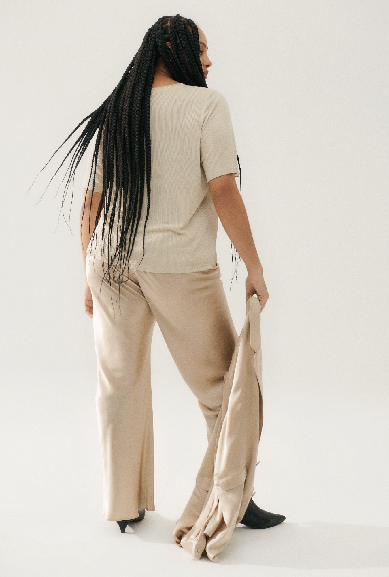 Pantalon Coupe en biais Noisette