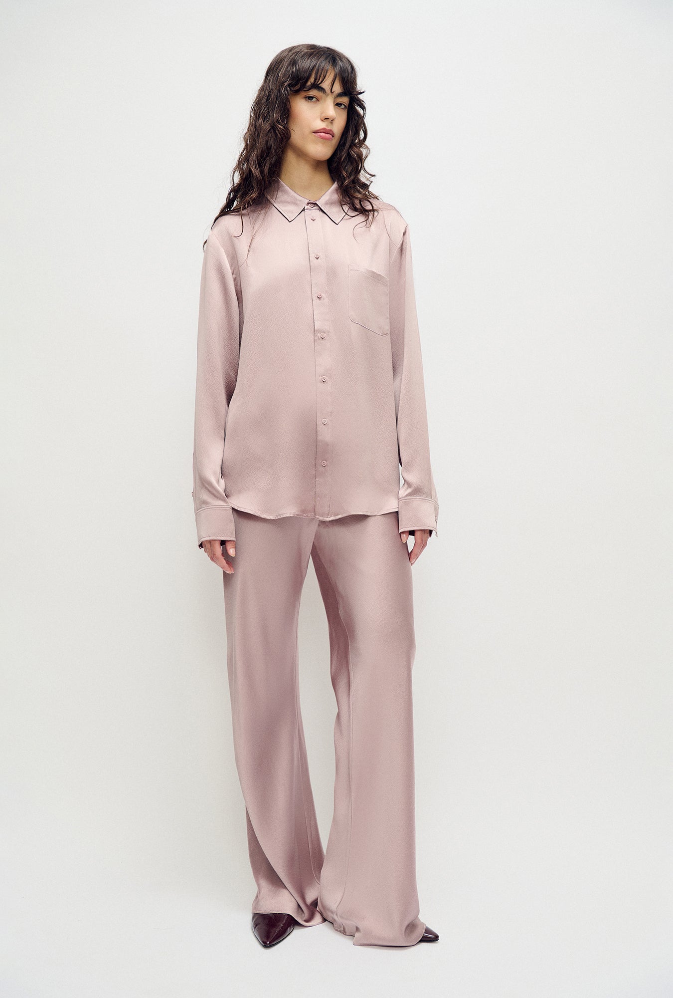 Chemise Boyfriend froncée Lasso