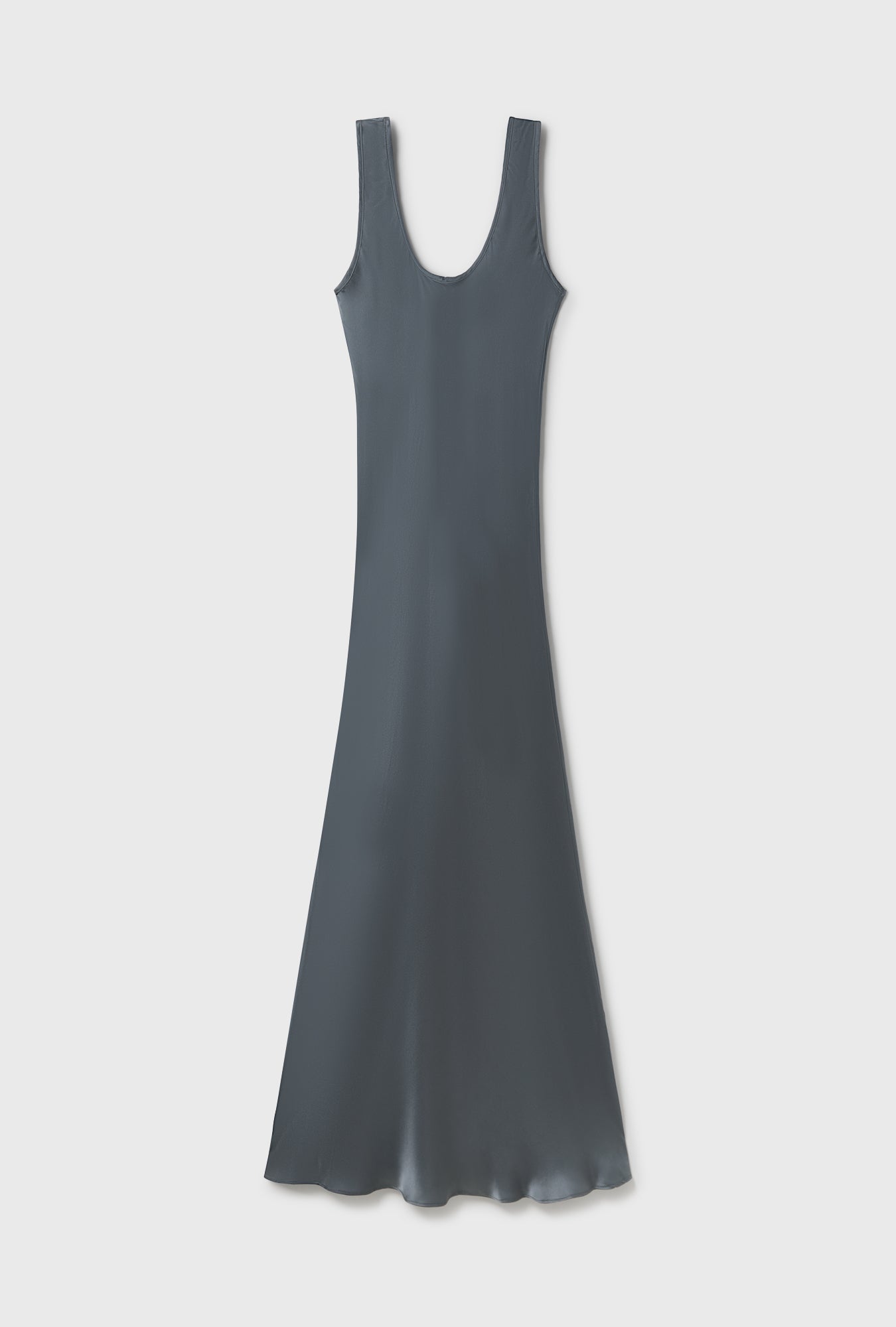 Robe en jersey col rond ardoise