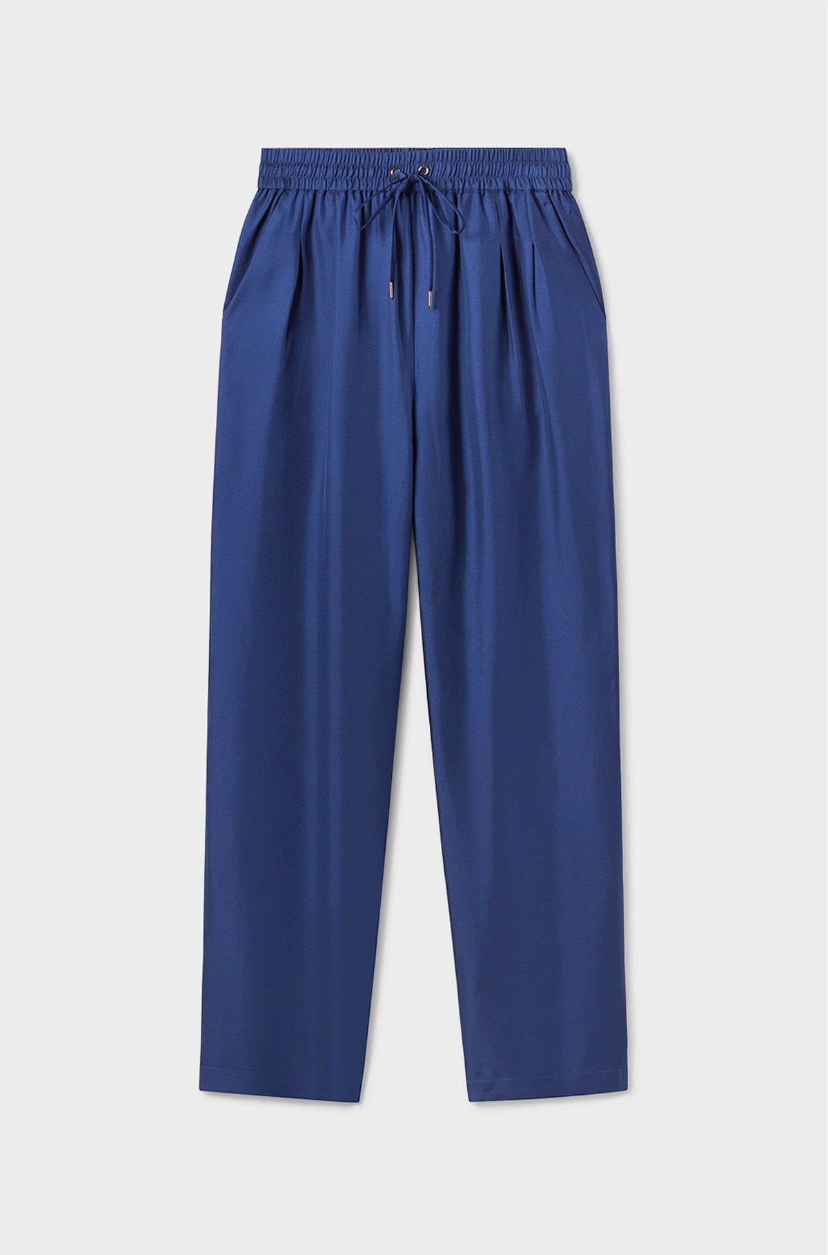 Pantalon souple en sergé bleu Karner