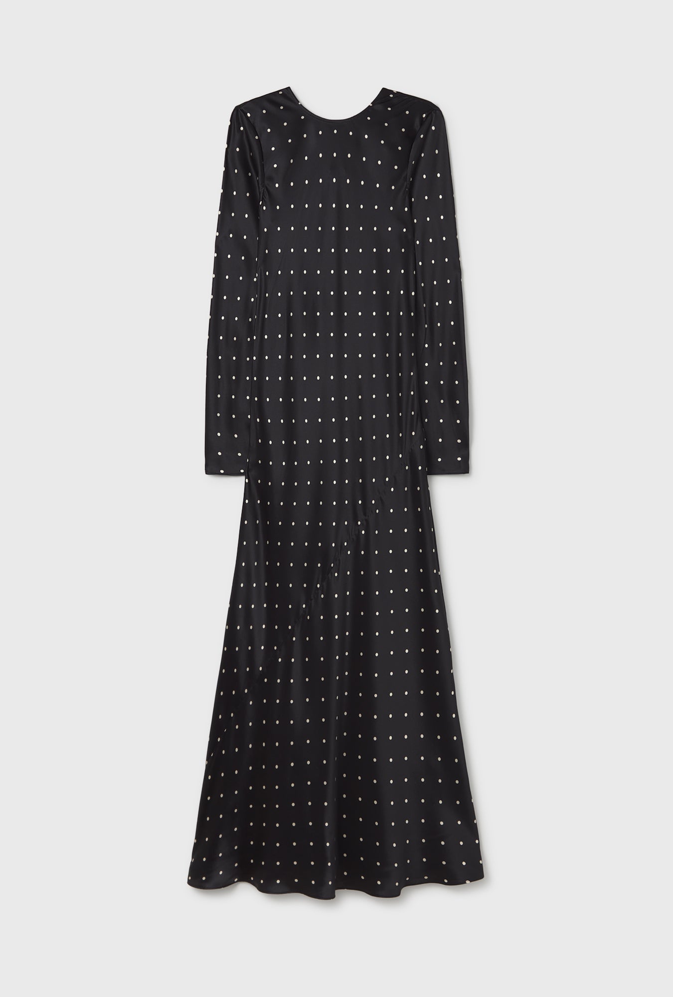 Full Sleeve Bias Dress Small Polka Dot