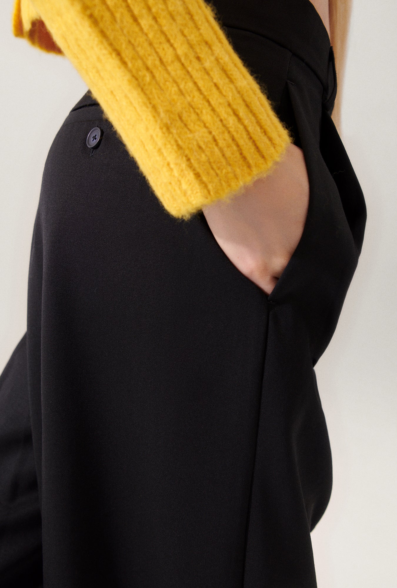 Pantalon en laine noir