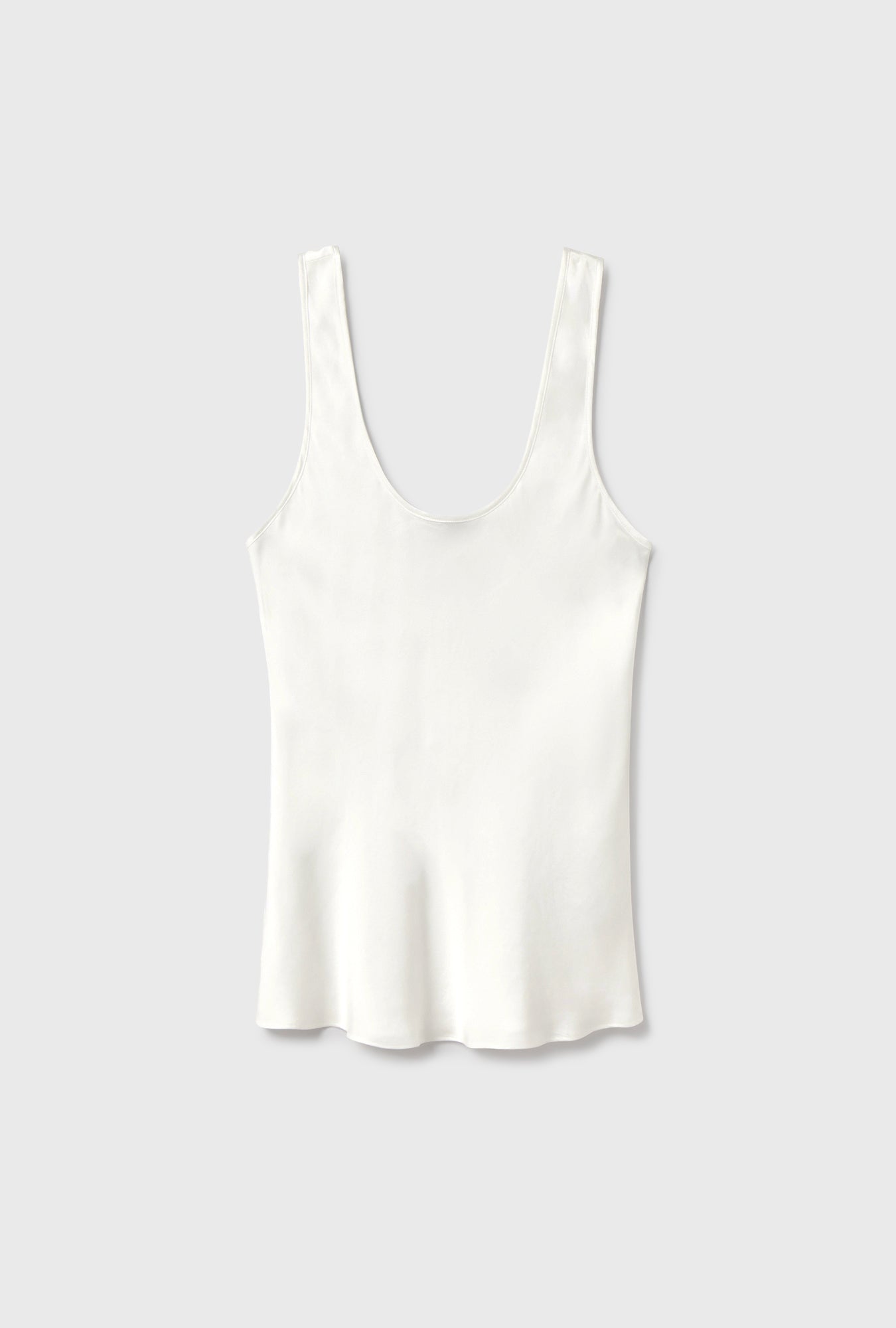 Scoop Neck Tank White