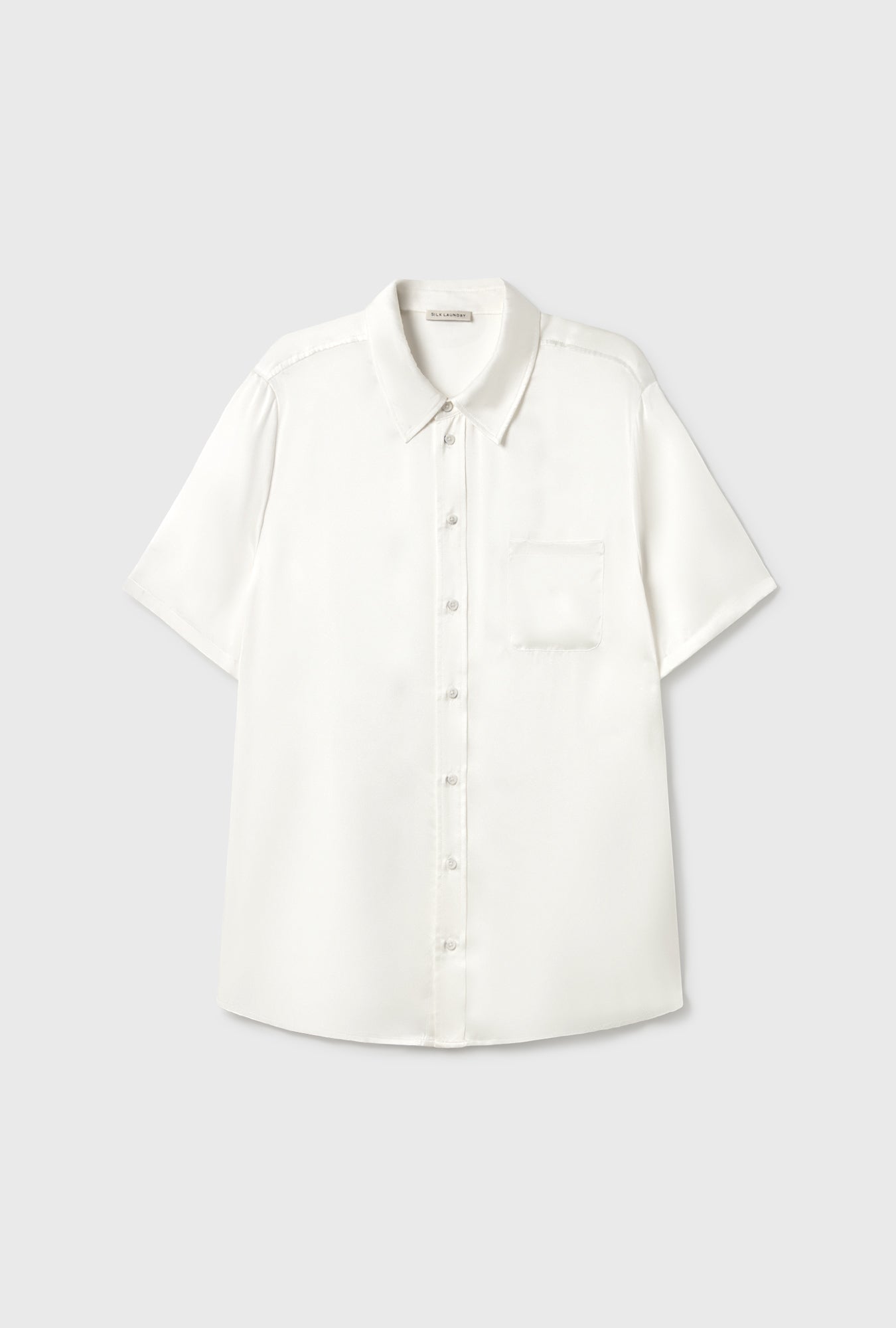 Short Sleeve Boyfriend Shirt White