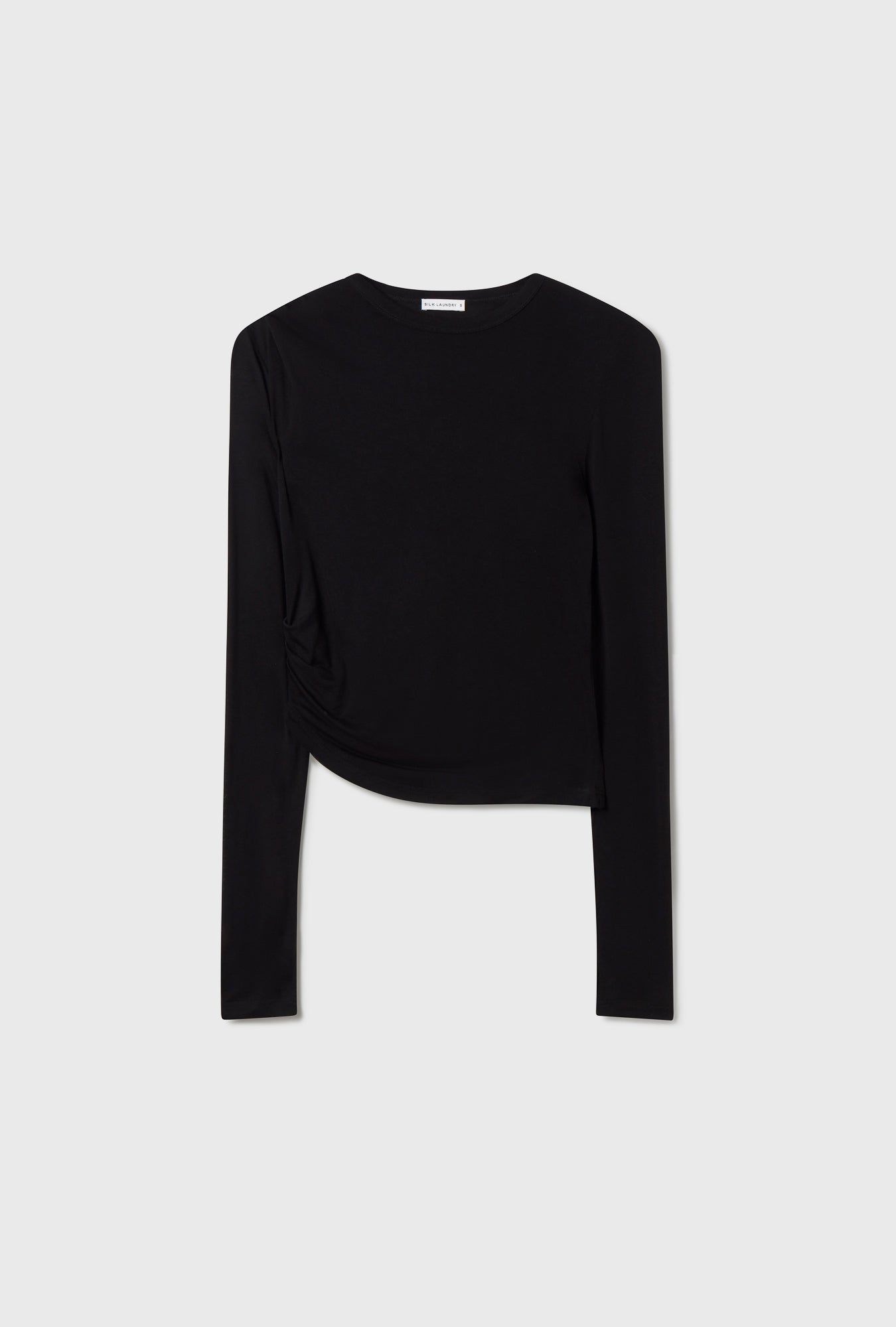 Jersey Modal Drape Top Black