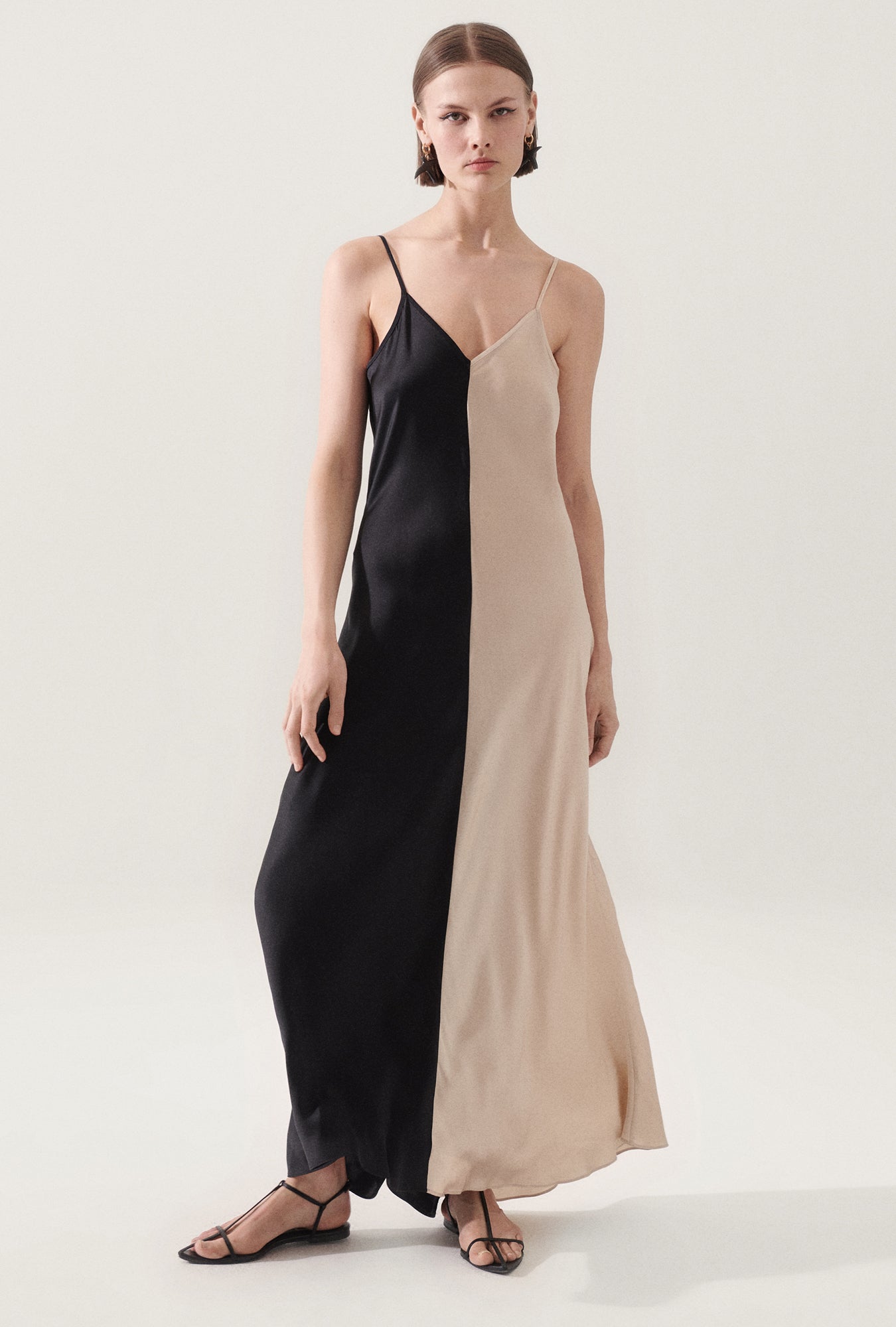 Two-Tone Dress Hazelnut/Black