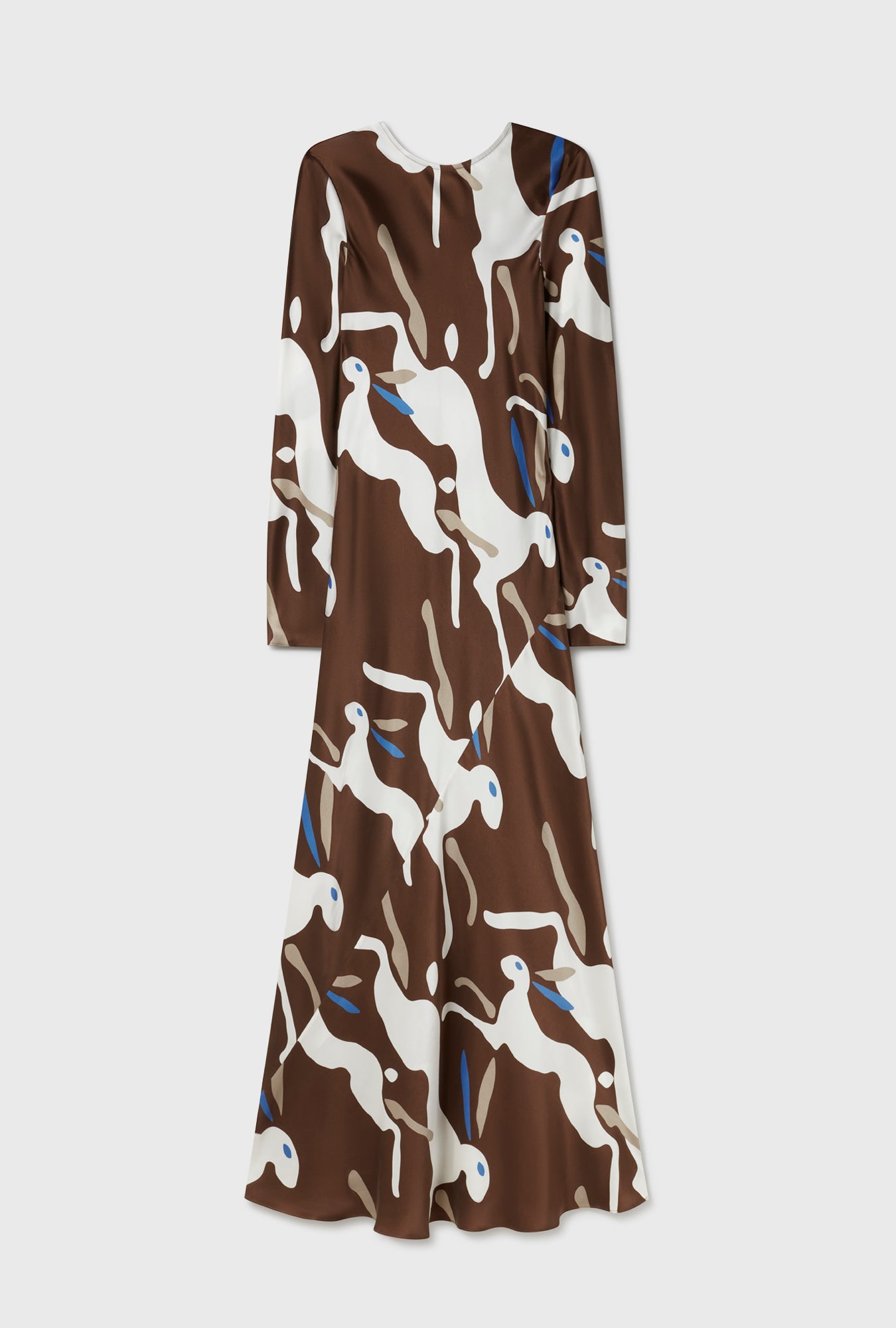 Full Sleeve Bias Dress Rabbit Dark Earth