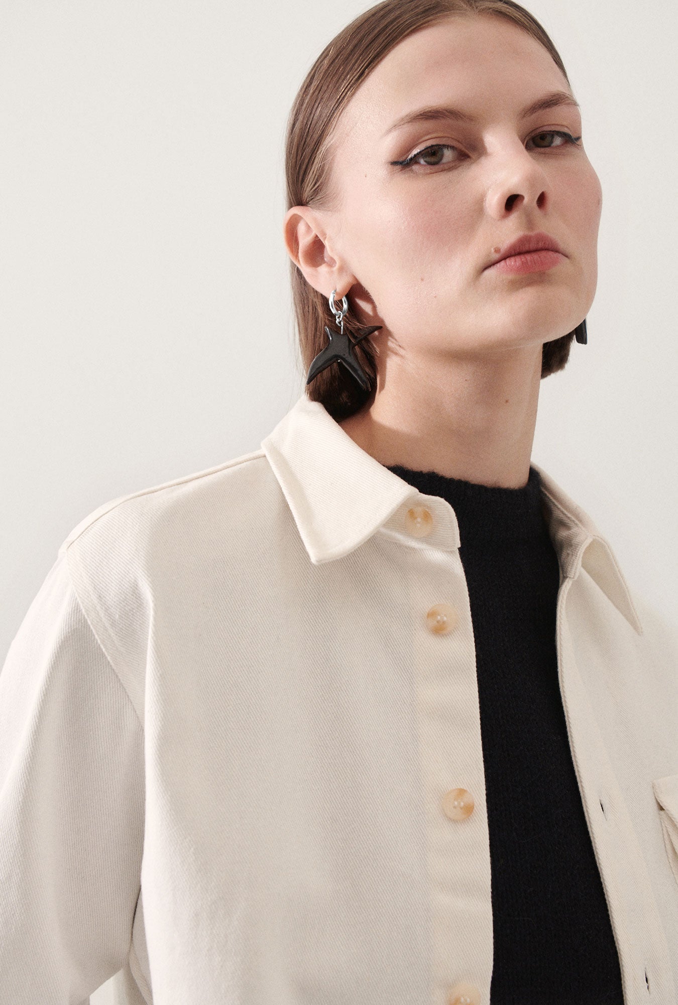 Boucles d'oreilles corbeau noires