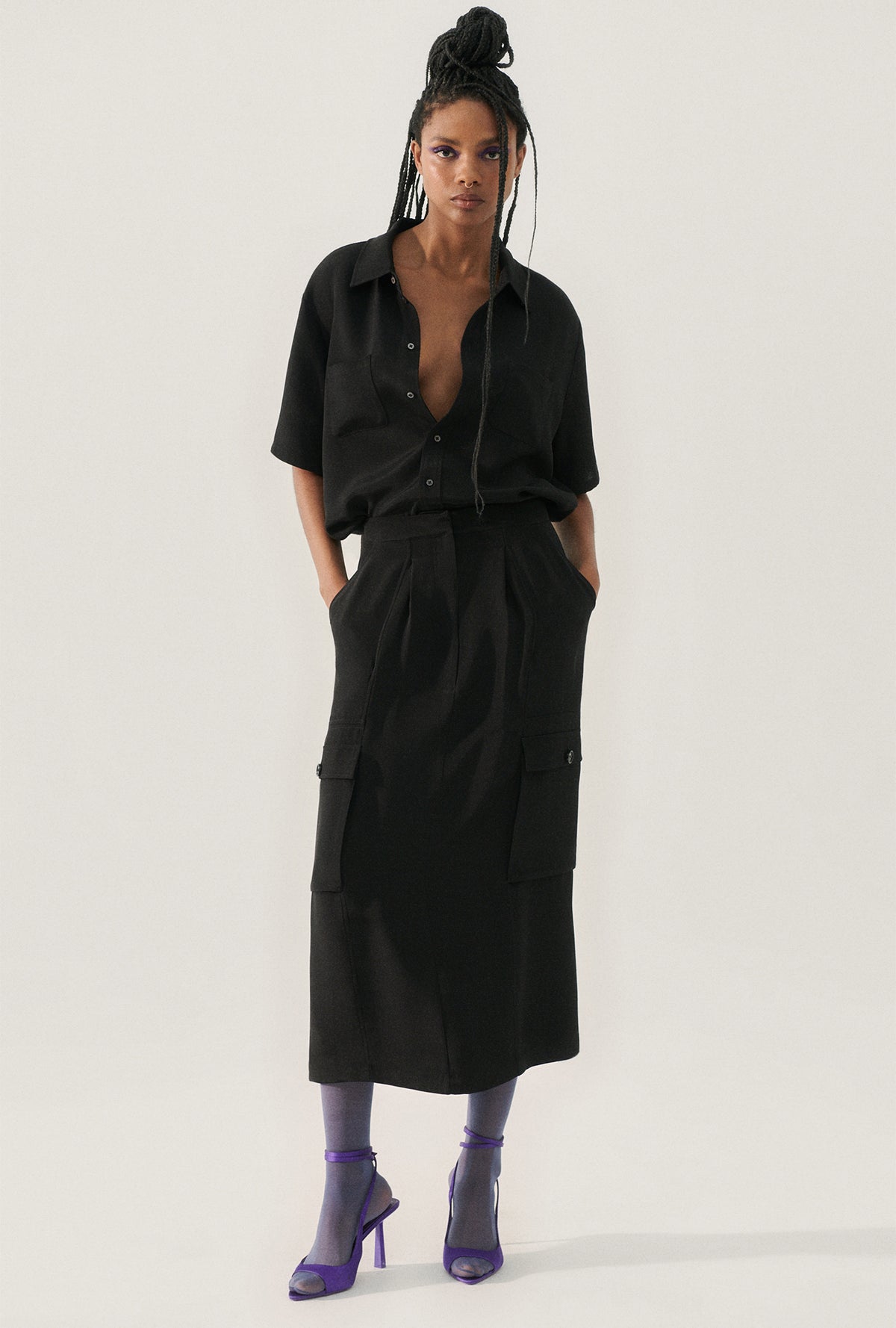 Jupe longue noire CDC