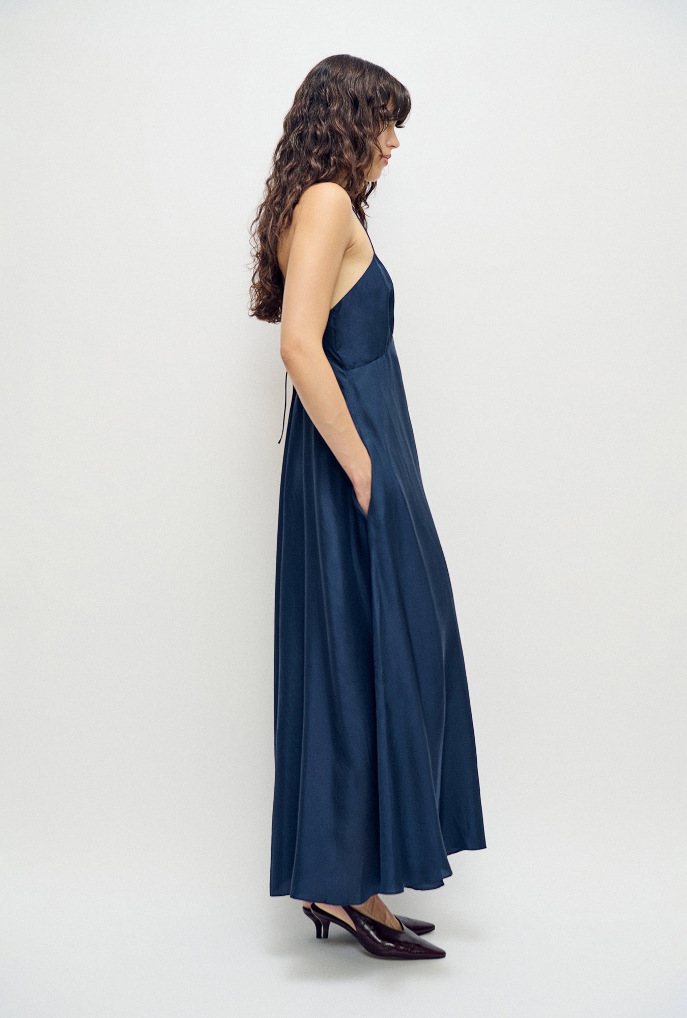 Robe longue maxi bleu nuit