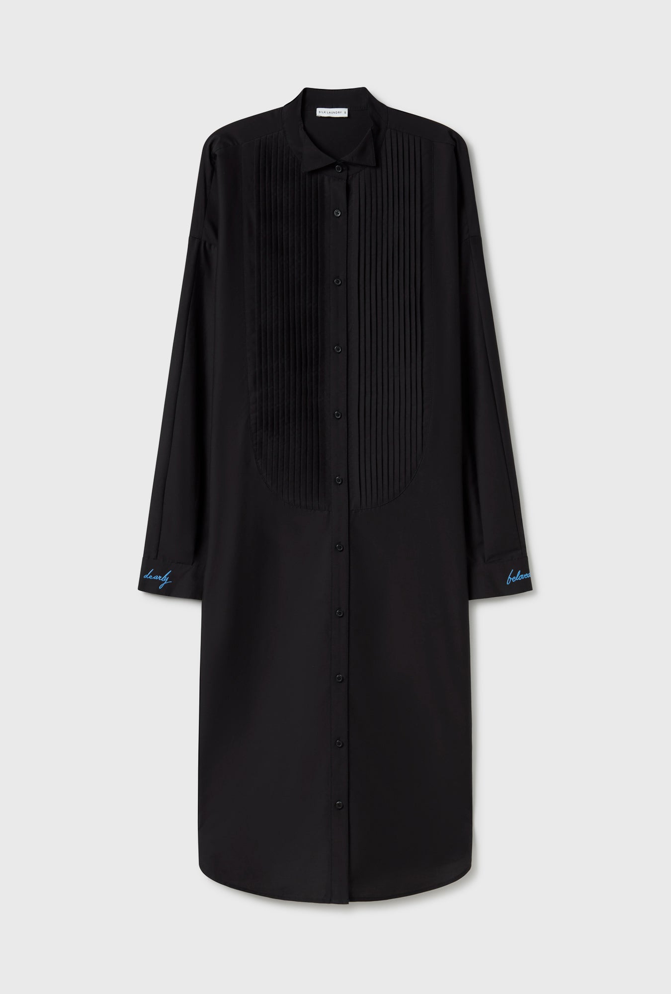 Robe-chemise Tuxedo Ronde Noire
