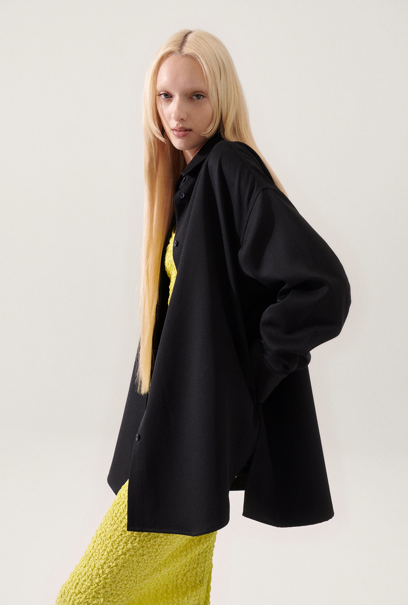 Surchemise en laine noire