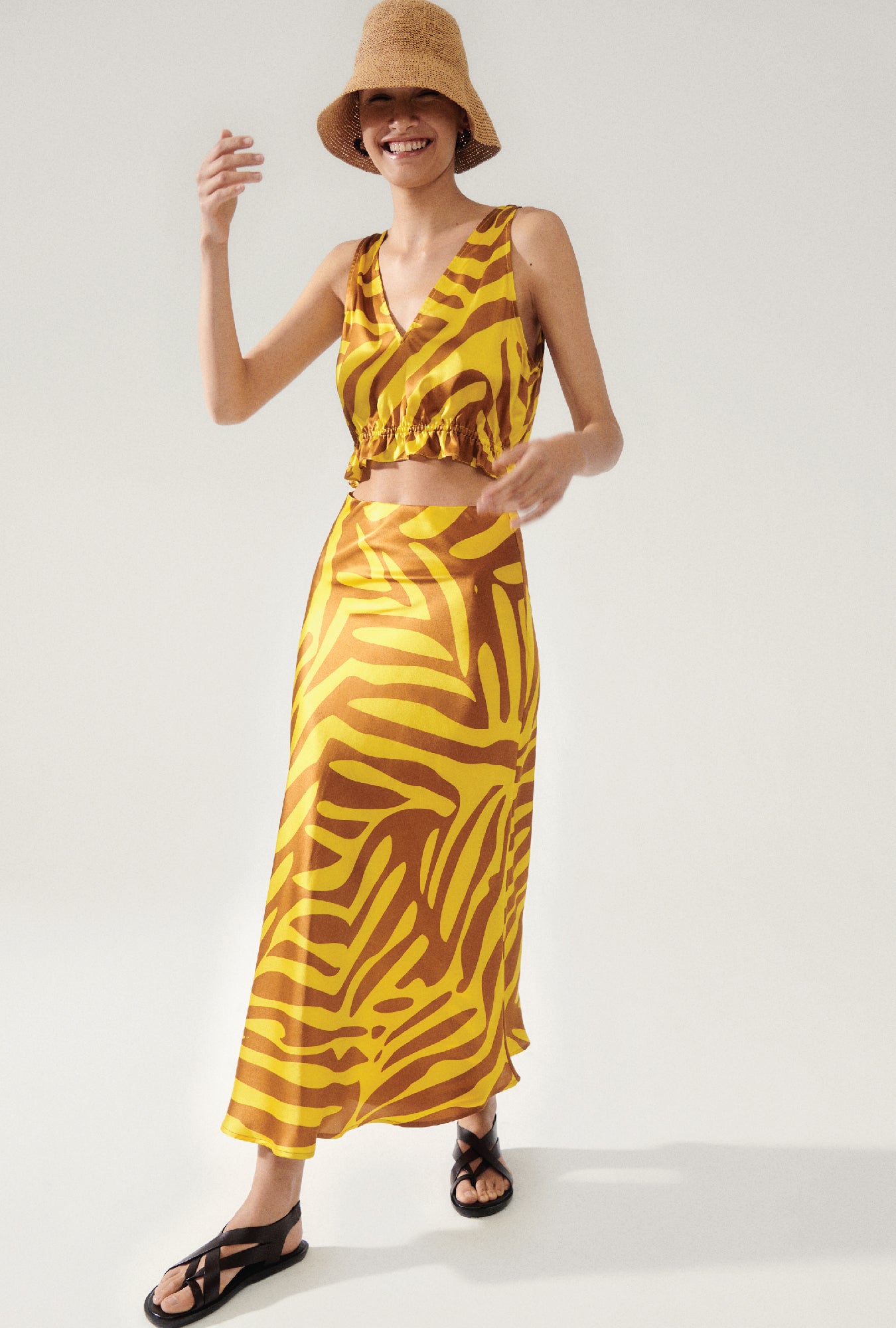 V-Neck Crop Top Tiger Matisse
